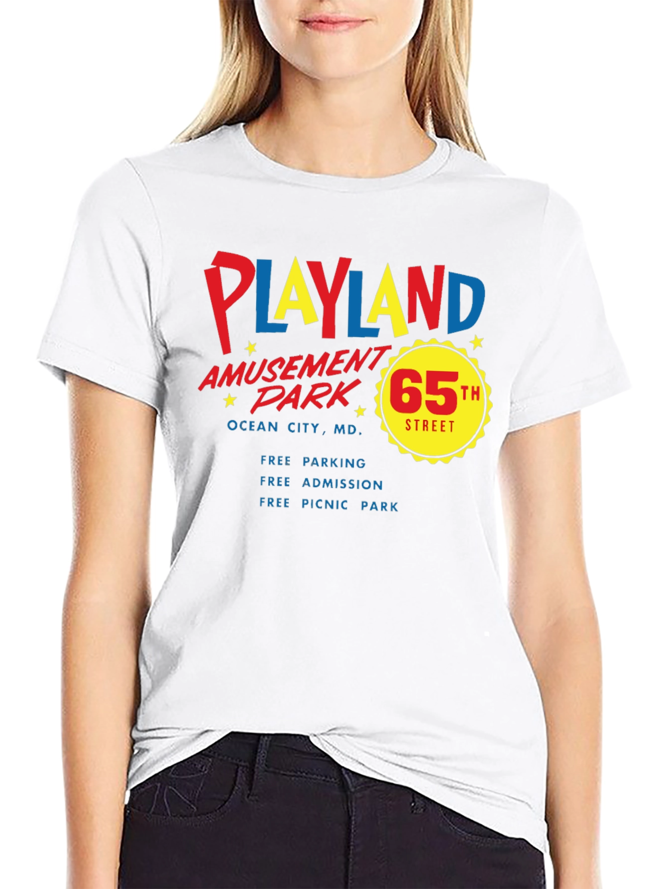 Playland Amusement Park Black T-Shirt