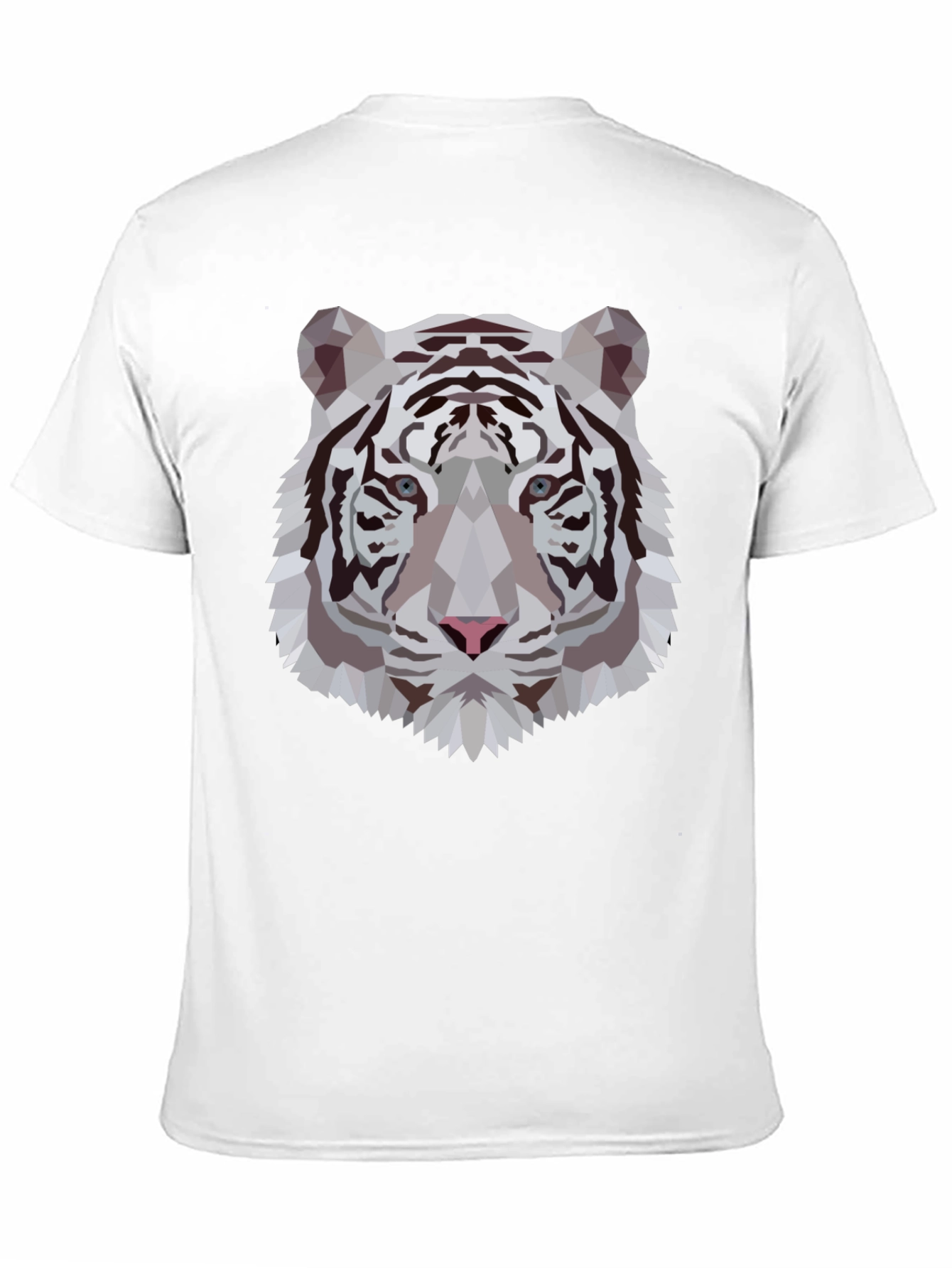 Geometric Tiger Graphic Tee - Sleek Black Shirt