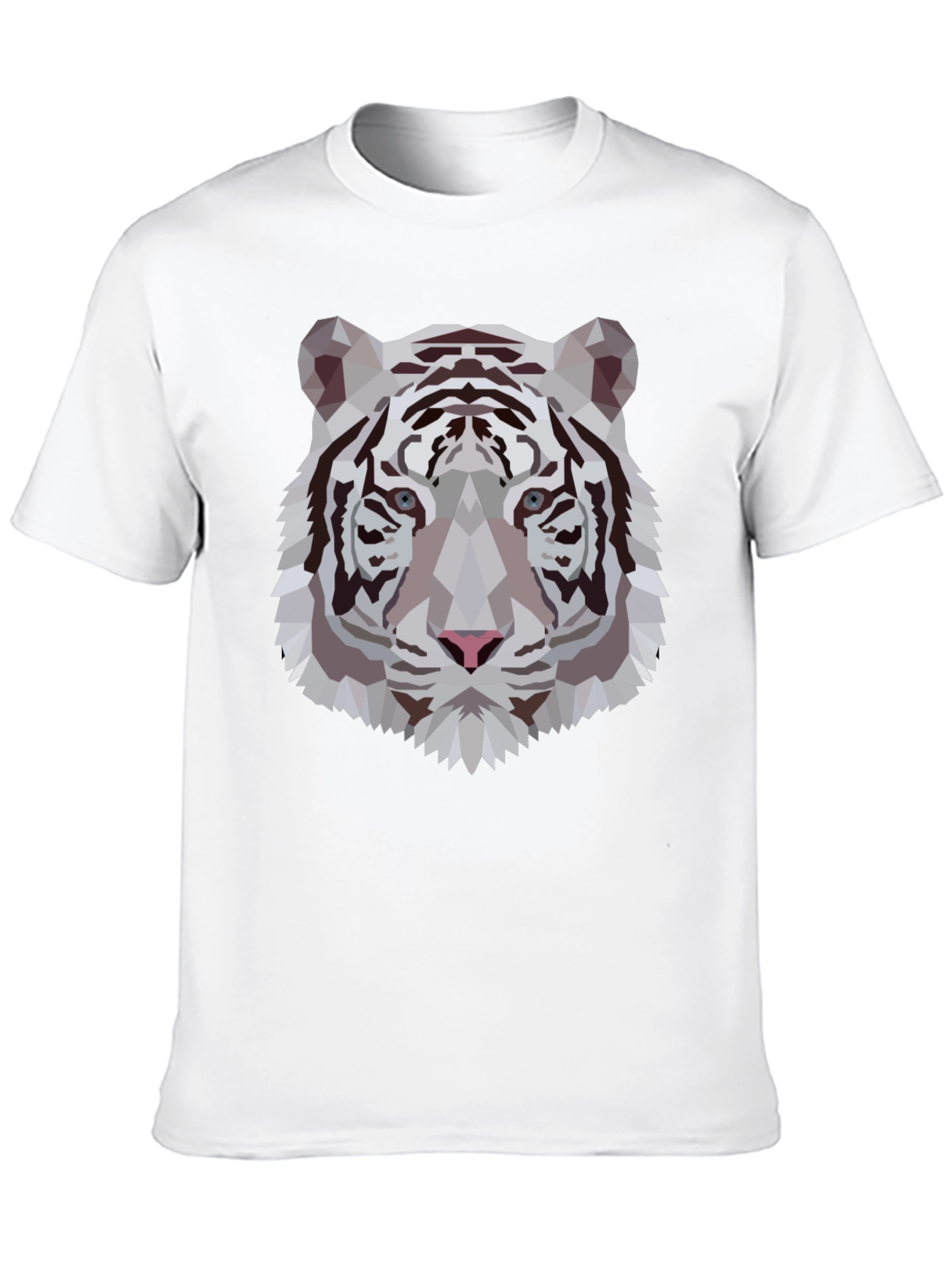 Geometric Tiger Graphic Tee - Sleek Black Shirt