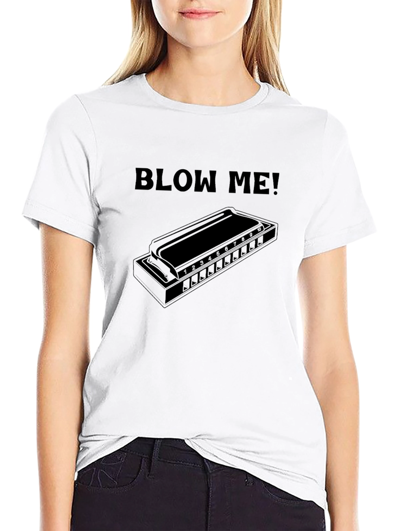 Blow Me Harmonica T-Shirt - Music Lovers Tee