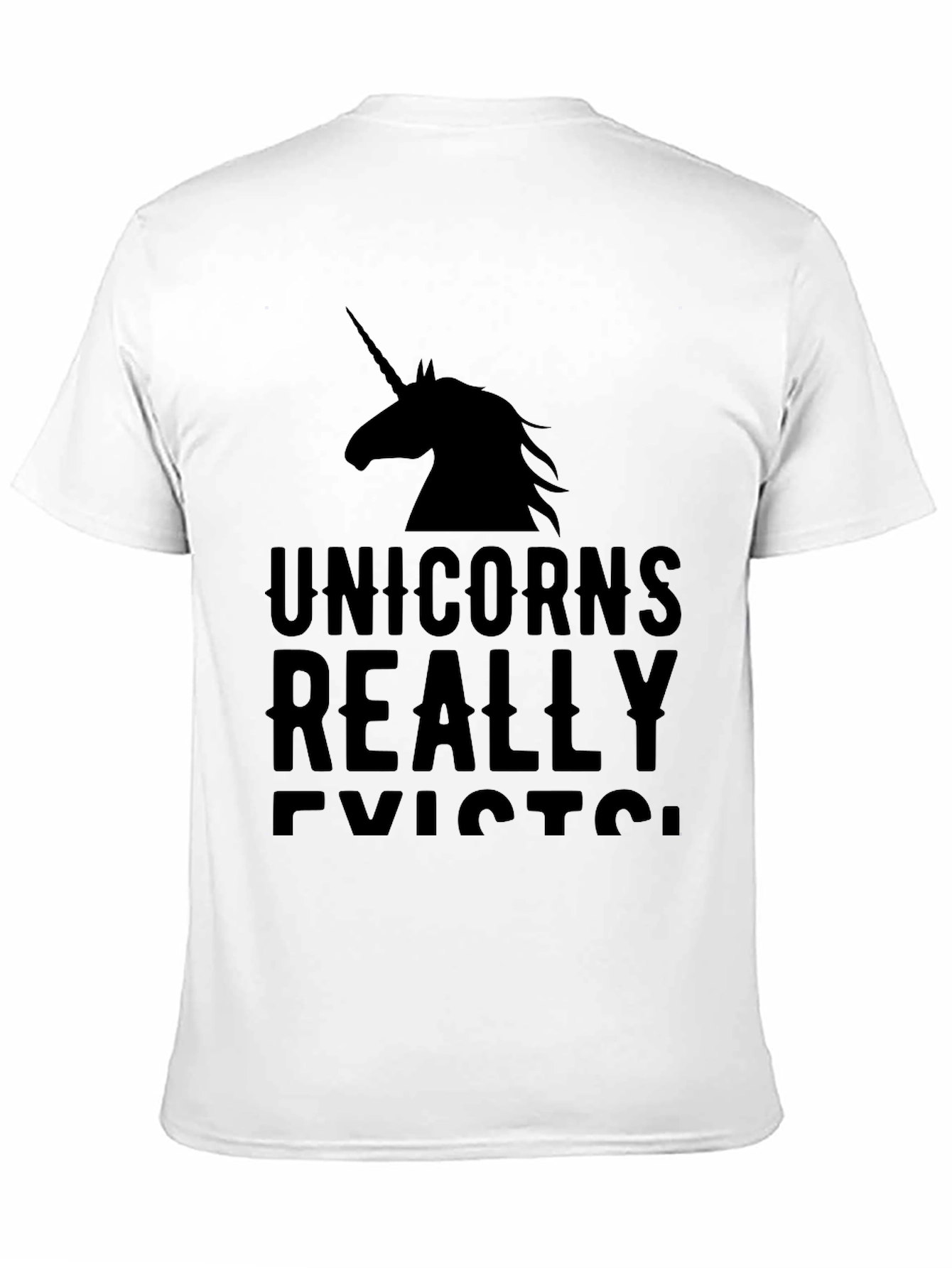 Unicorns Really Exist Black T-Shirt