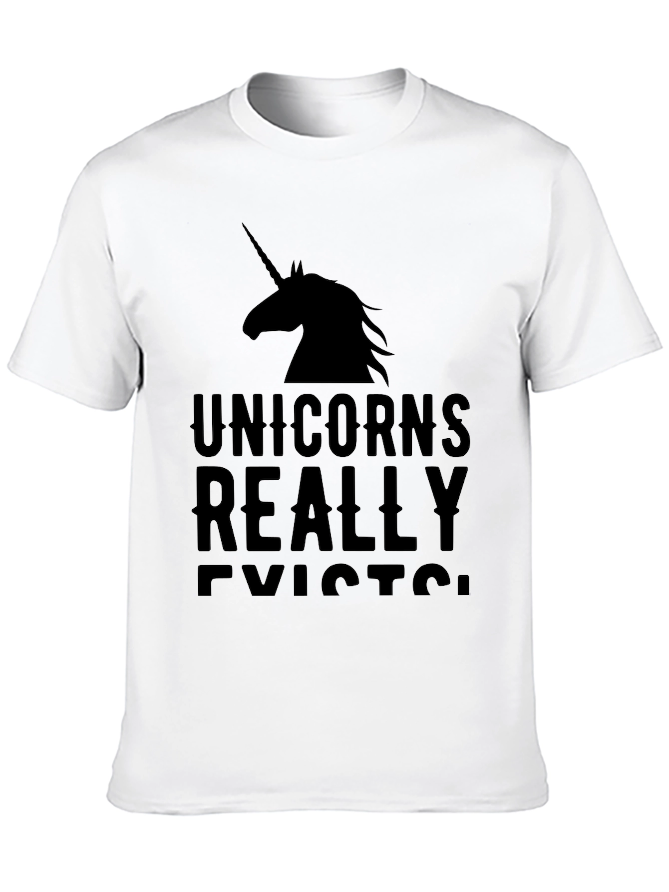 Unicorns Really Exist Black T-Shirt
