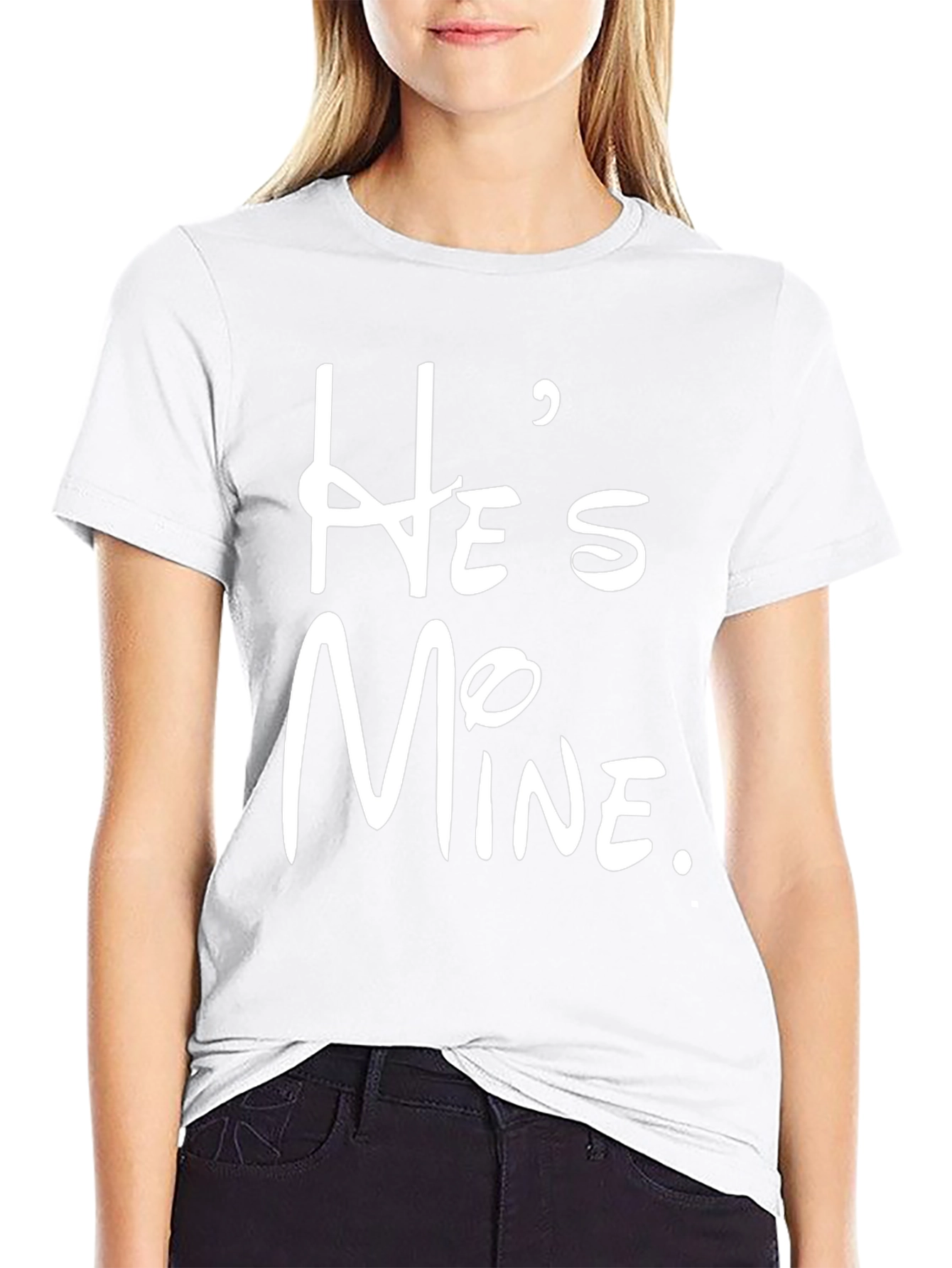 Hes Mine Graphic Tee - Stylish Couple Matching Shirt