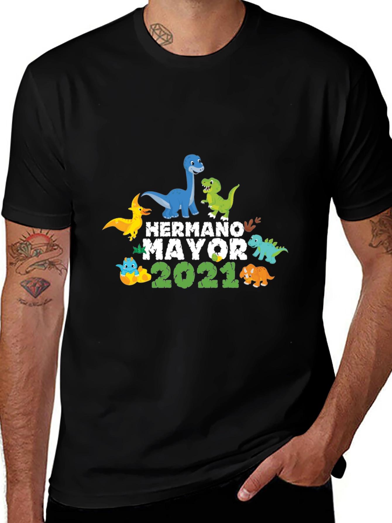 Hermano Mayor 2021 Dinosaur Graphic T-Shirt