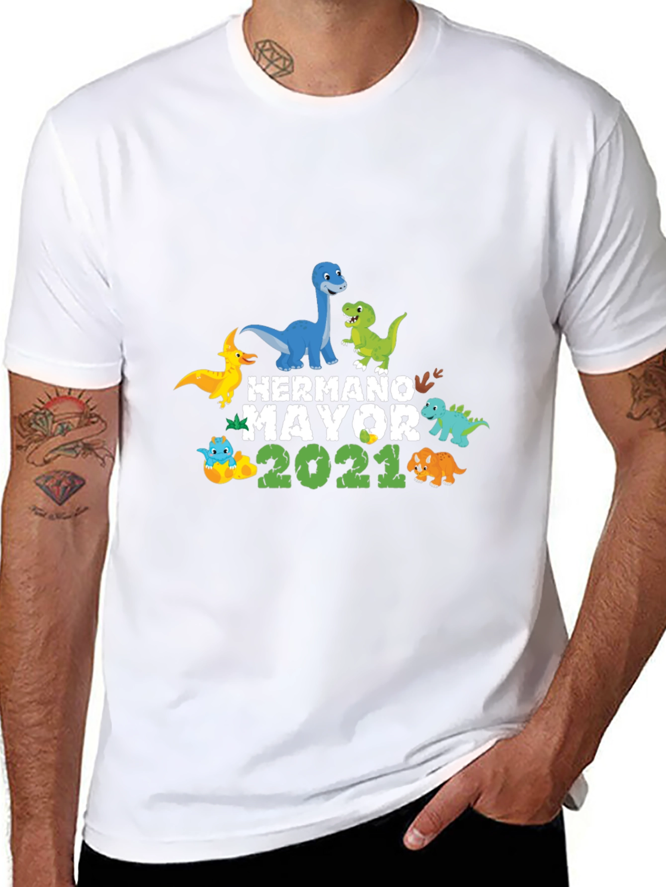 Hermano Mayor 2021 Dinosaur Graphic T-Shirt