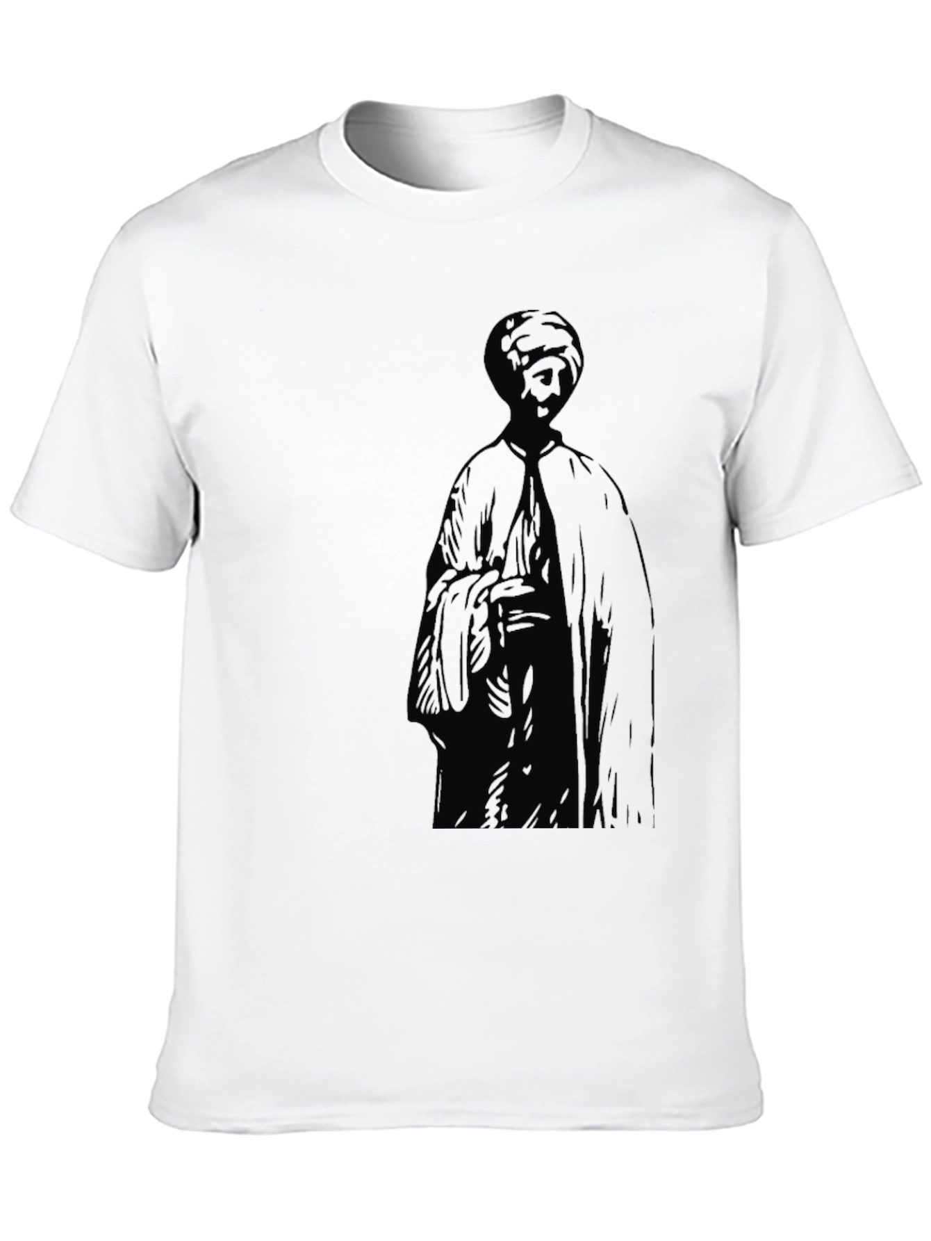 Mens Black T-Shirt with Figure Print