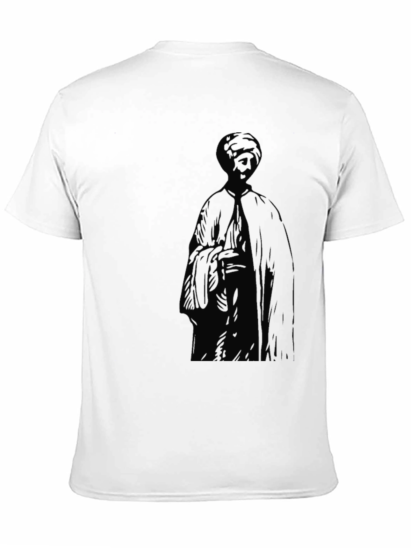 Mens Black T-Shirt with Figure Print