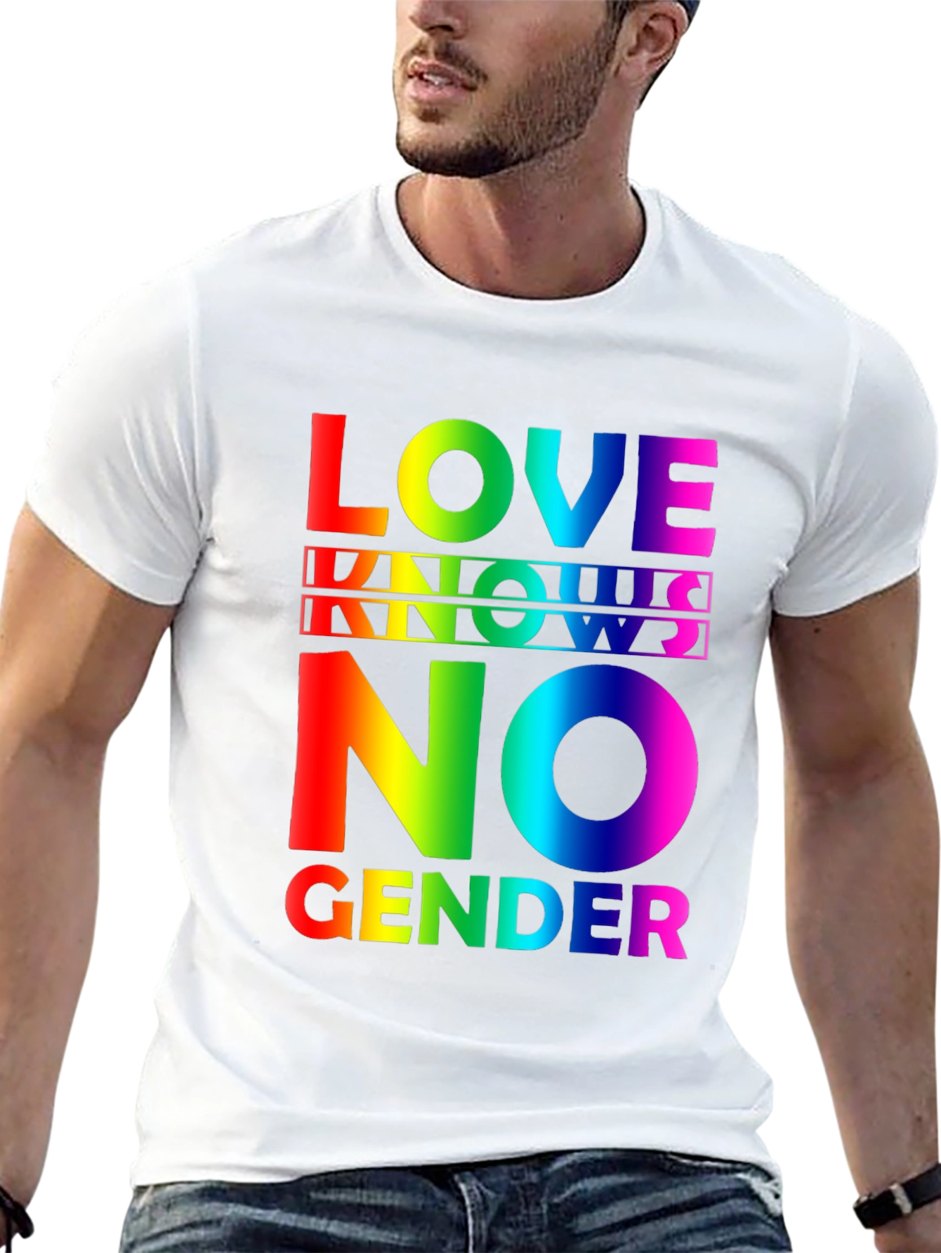 Love Knows No Gender Rainbow Pride T-Shirt