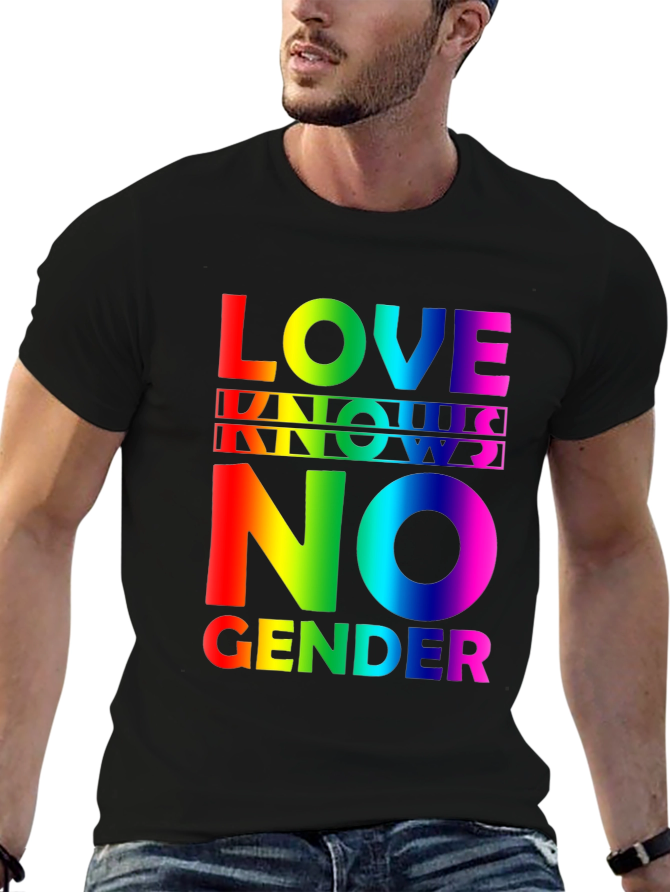 Love Knows No Gender Rainbow Pride T-Shirt