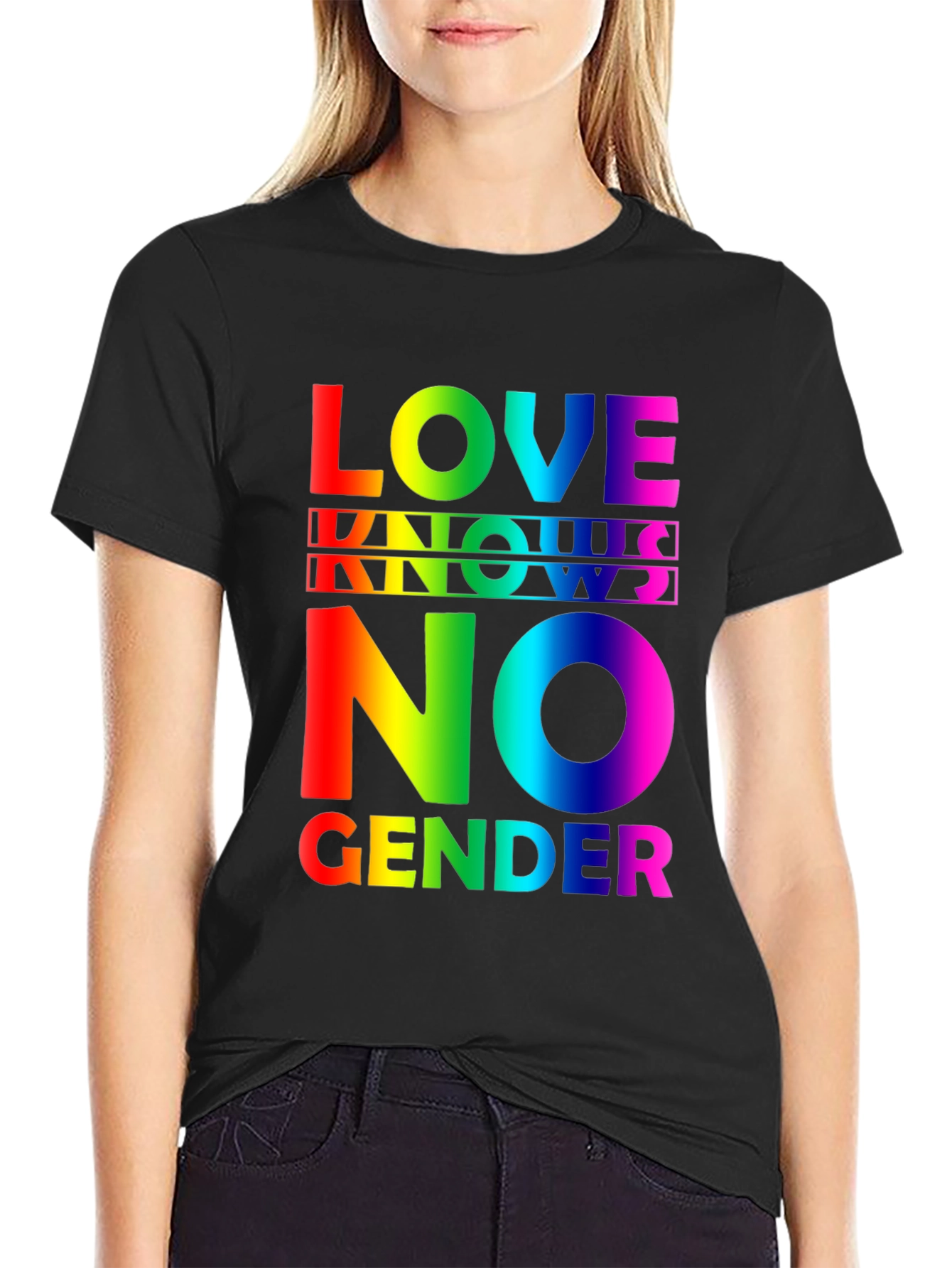 Love Knows No Gender Rainbow Pride T-Shirt