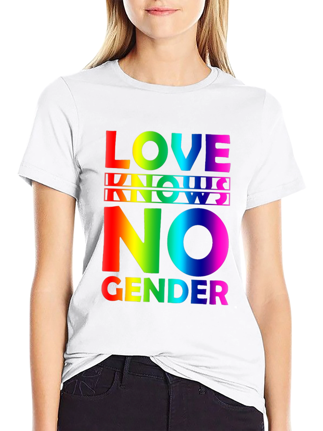 Love Knows No Gender Rainbow Pride T-Shirt