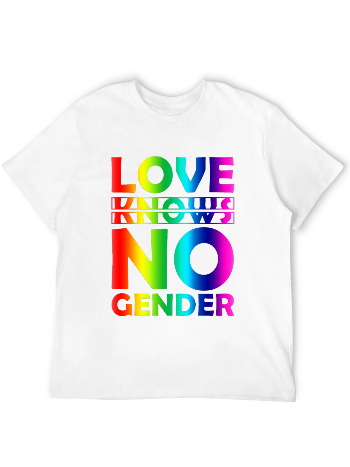 Love Knows No Gender Rainbow Pride T-Shirt
