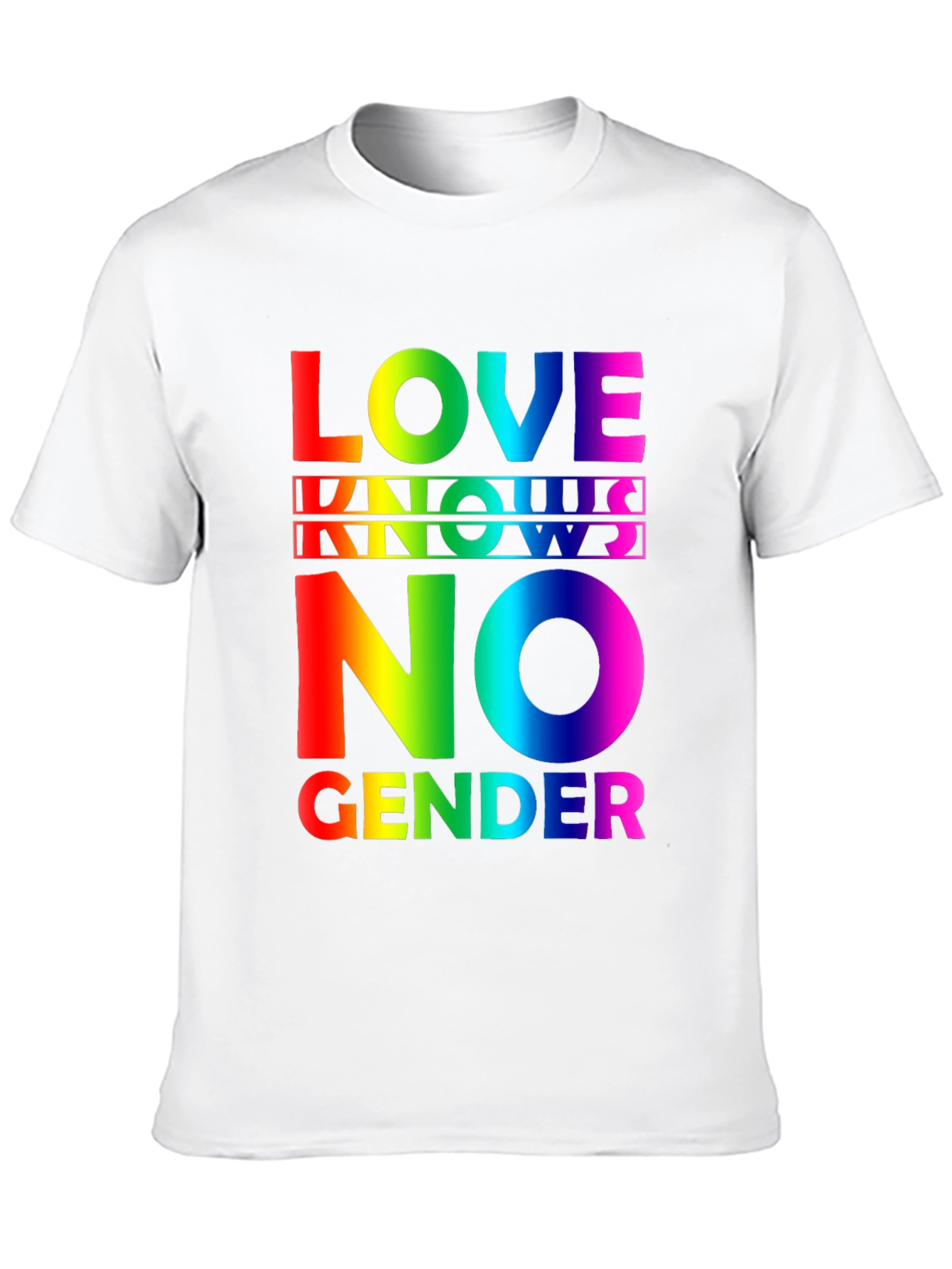 Love Knows No Gender Rainbow Pride T-Shirt