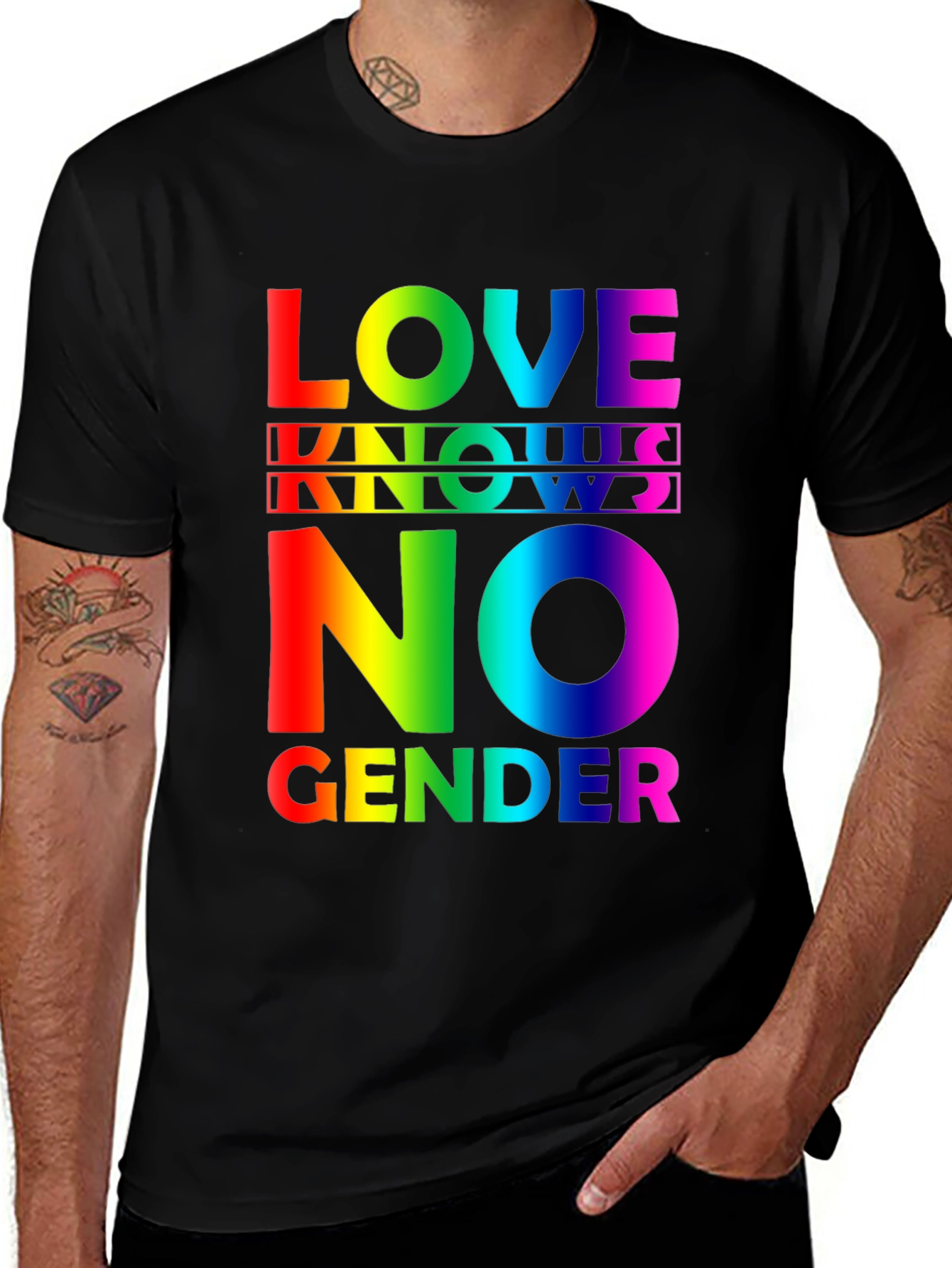 Love Knows No Gender Rainbow Pride T-Shirt