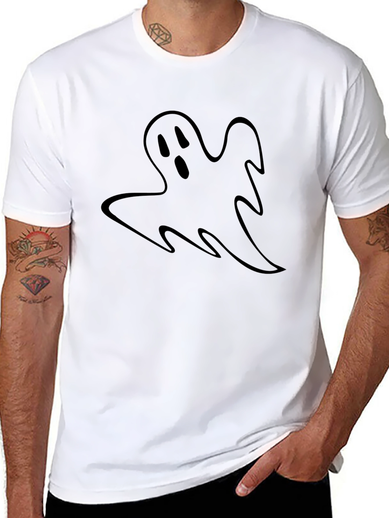 Ghost Graphic Black T-Shirt