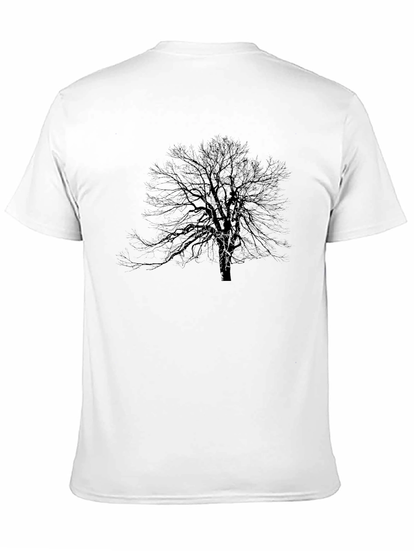 Mens Black Tree Graphic Tee - Nature Inspired Design