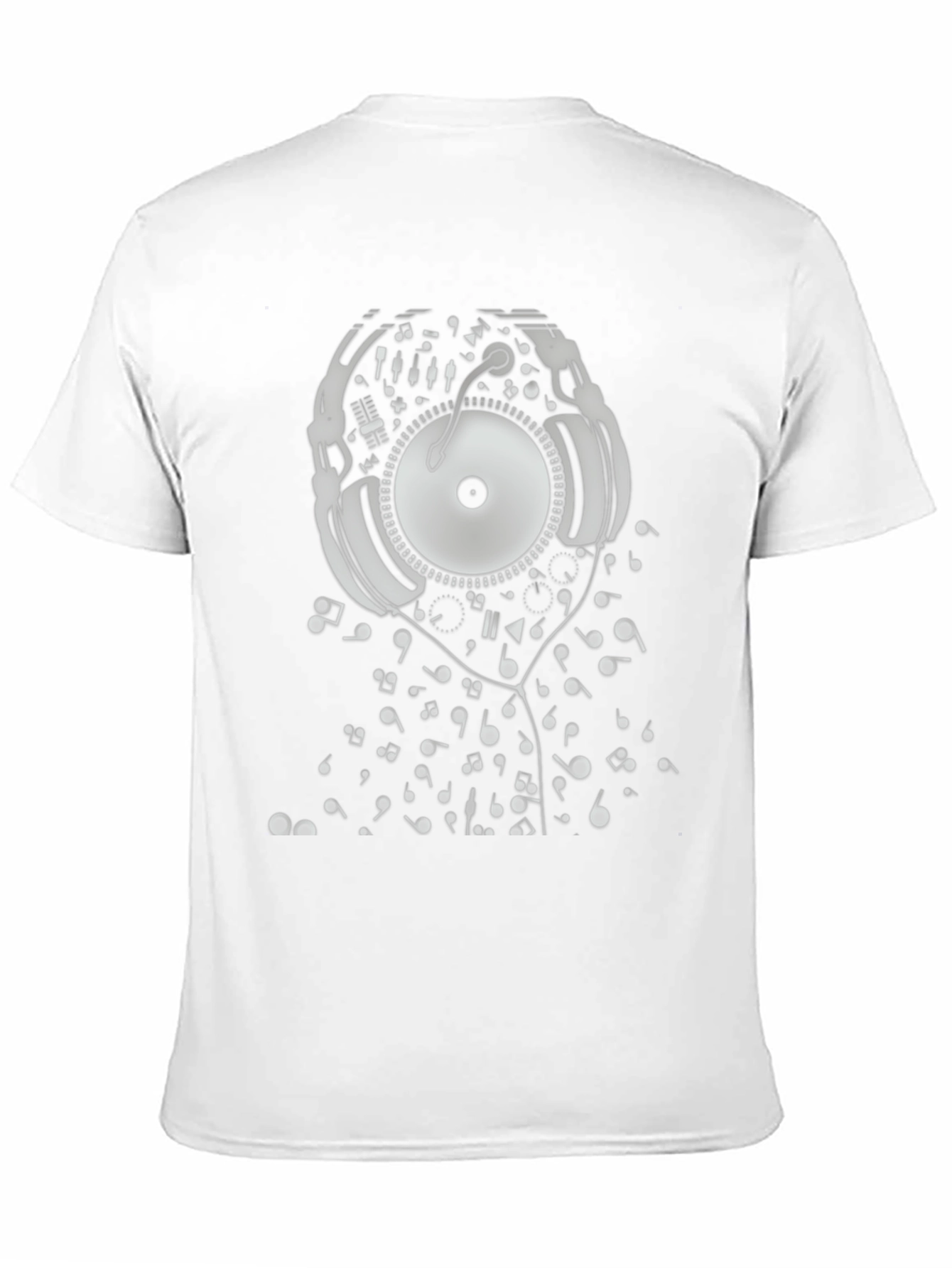 DJ Music T-Shirt - Black Cotton Turntable Graphic Tee