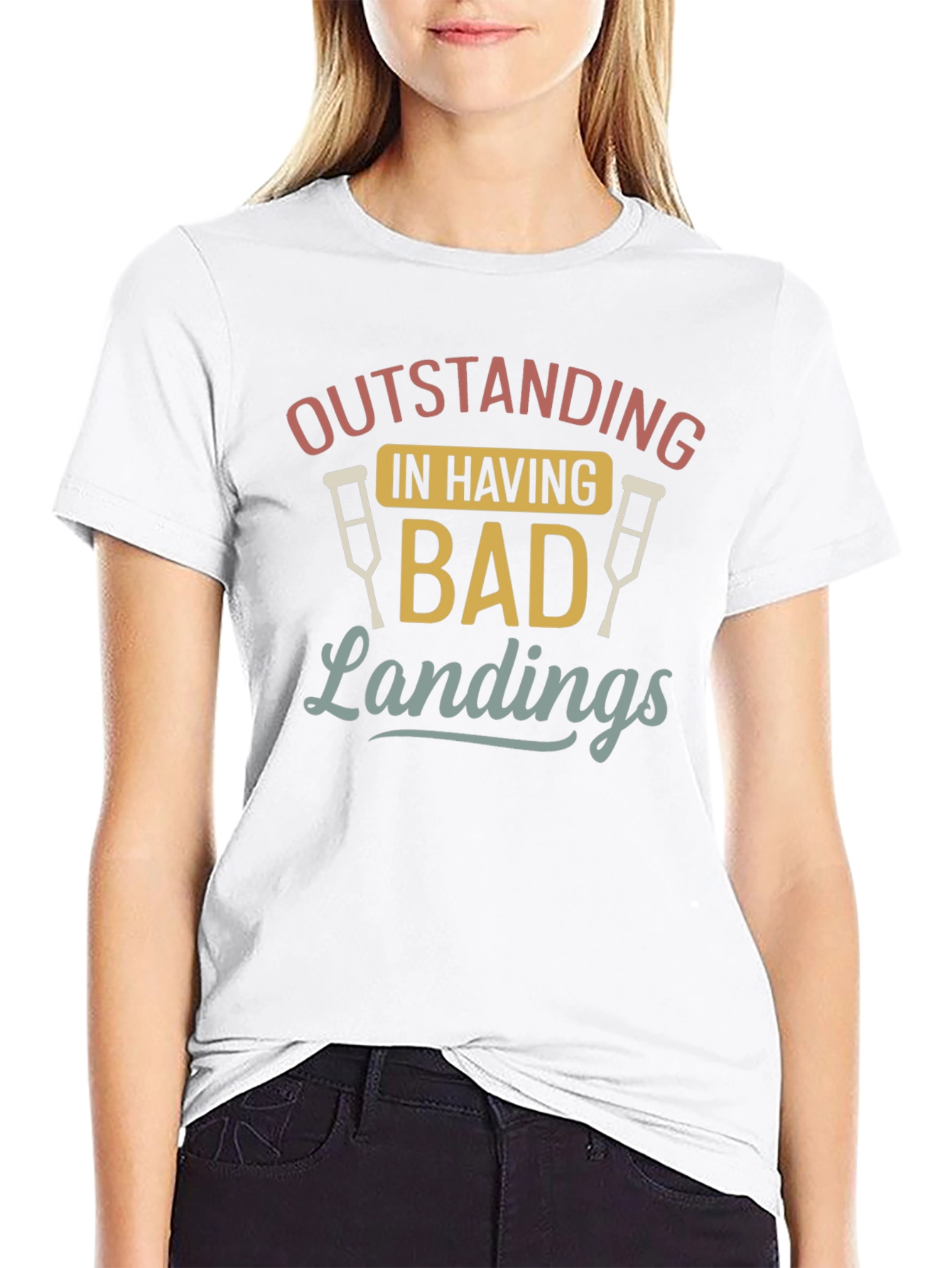 Outstanding Bad Landings Graphic T-Shirt