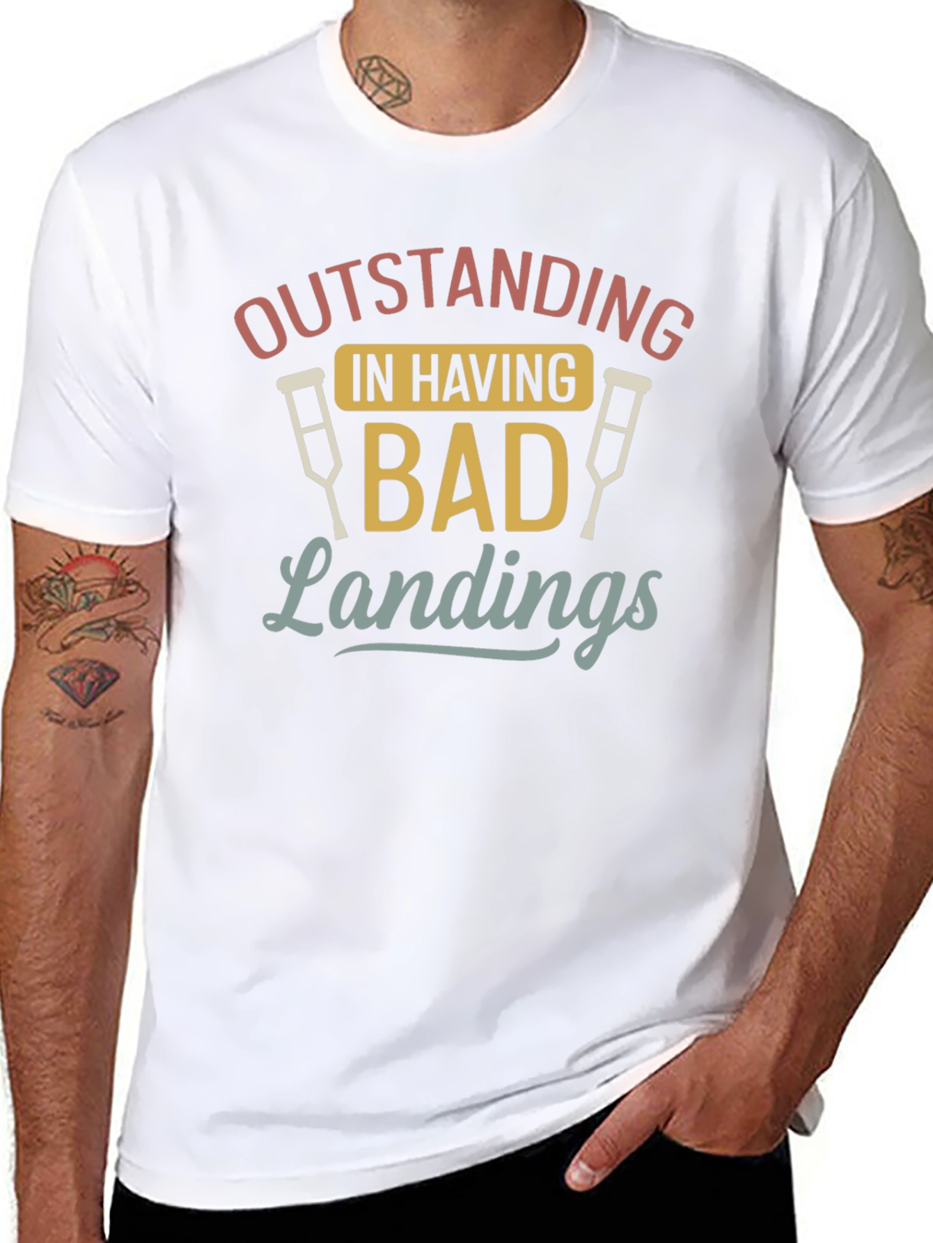 Outstanding Bad Landings Graphic T-Shirt