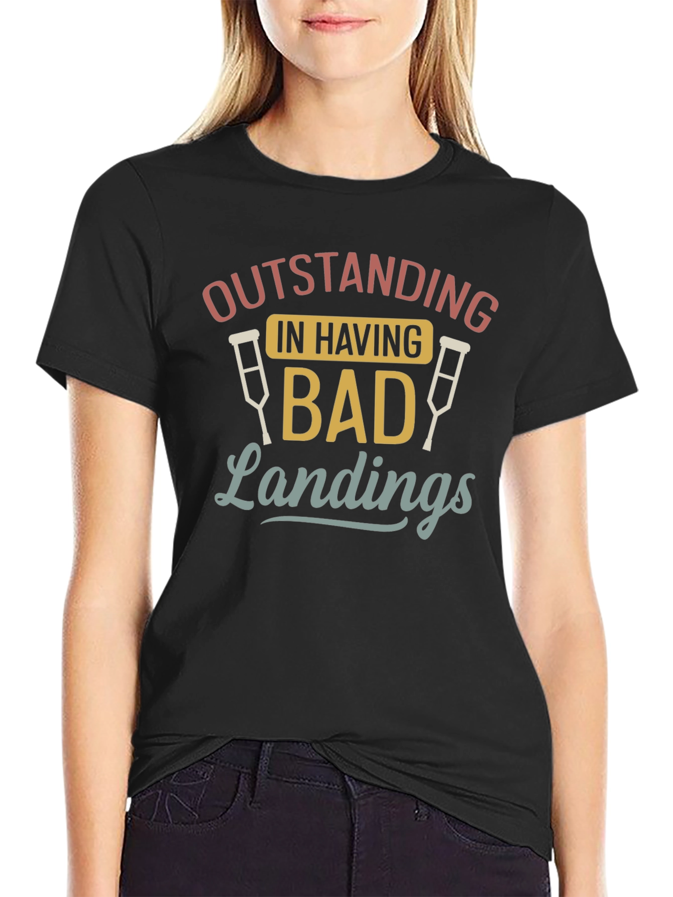 Outstanding Bad Landings Graphic T-Shirt