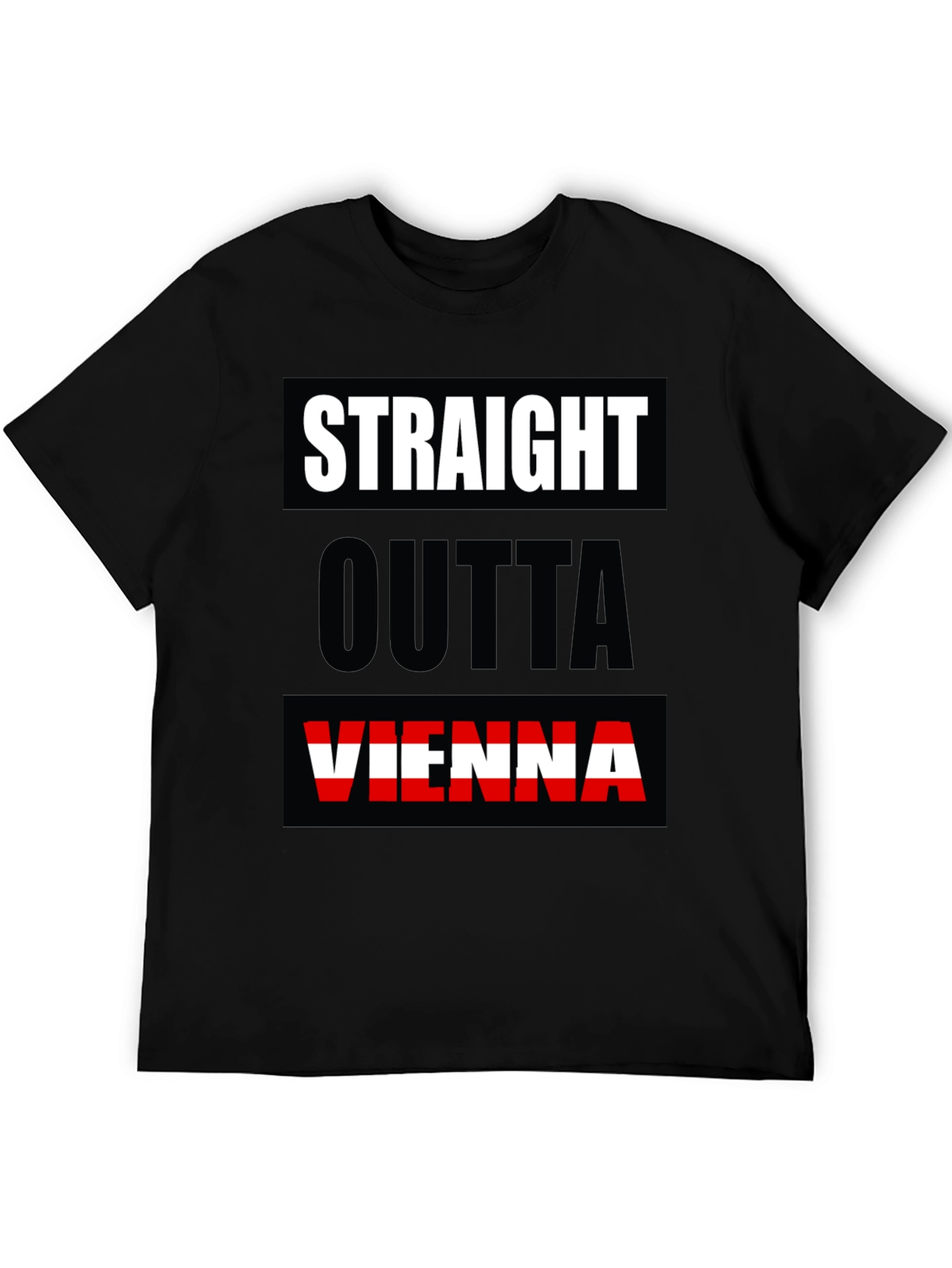 Straight Outta Vienna Black T-Shirt