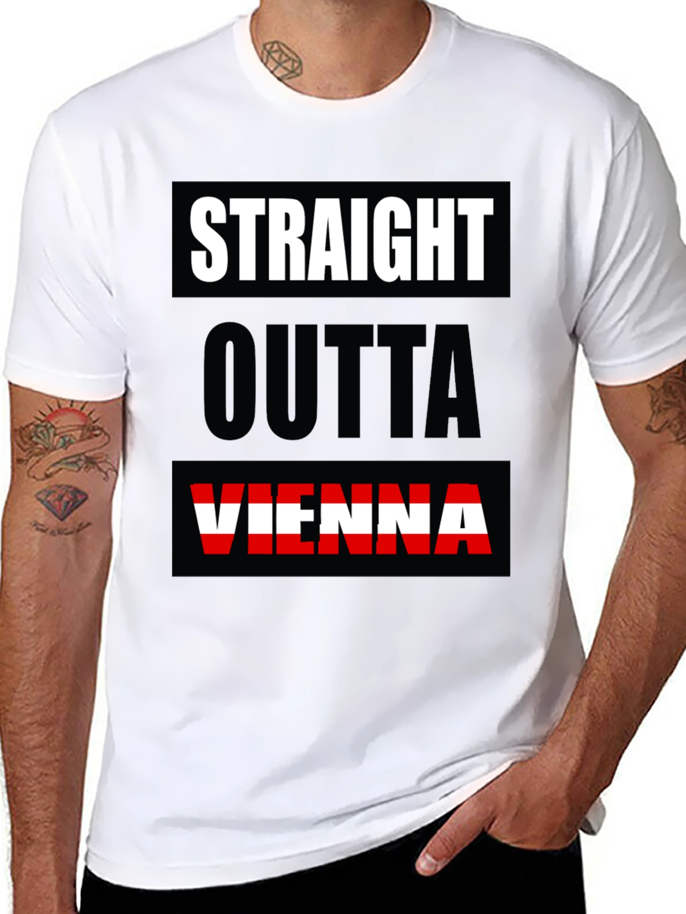 Straight Outta Vienna Black T-Shirt
