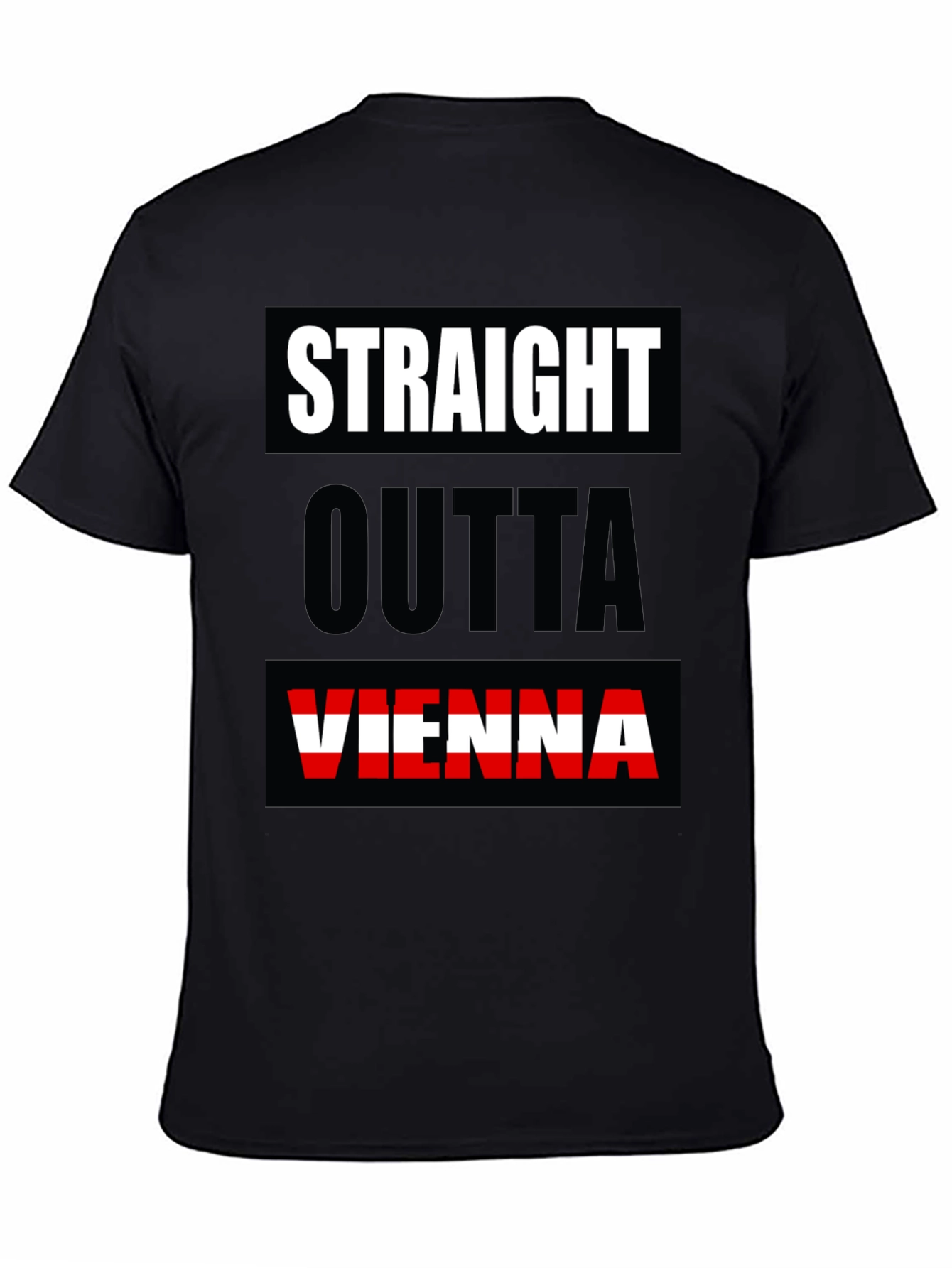 Straight Outta Vienna Black T-Shirt
