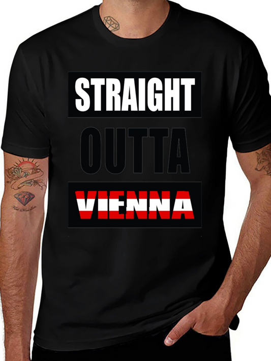 Straight Outta Vienna Black T-Shirt