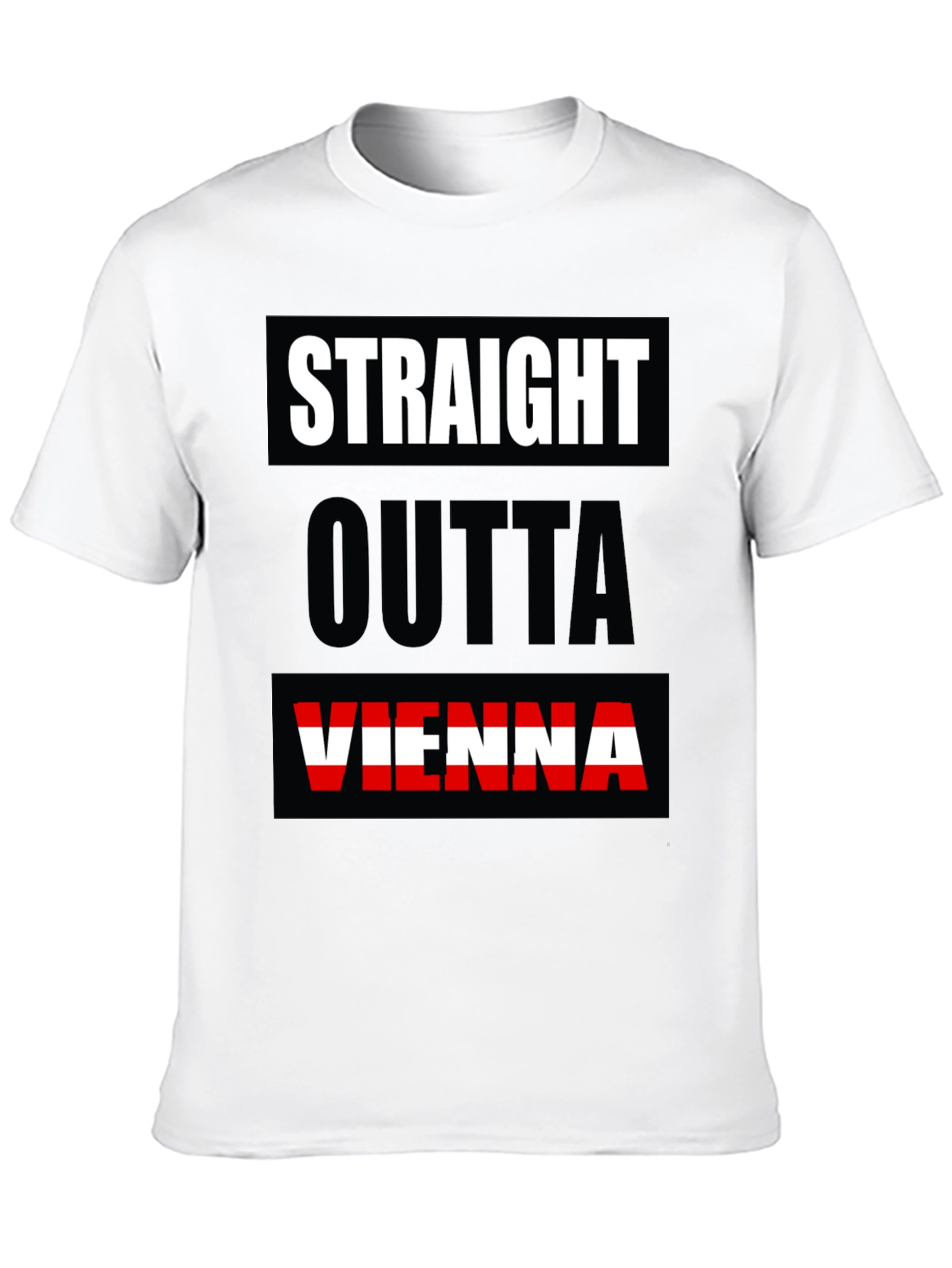 Straight Outta Vienna Black T-Shirt