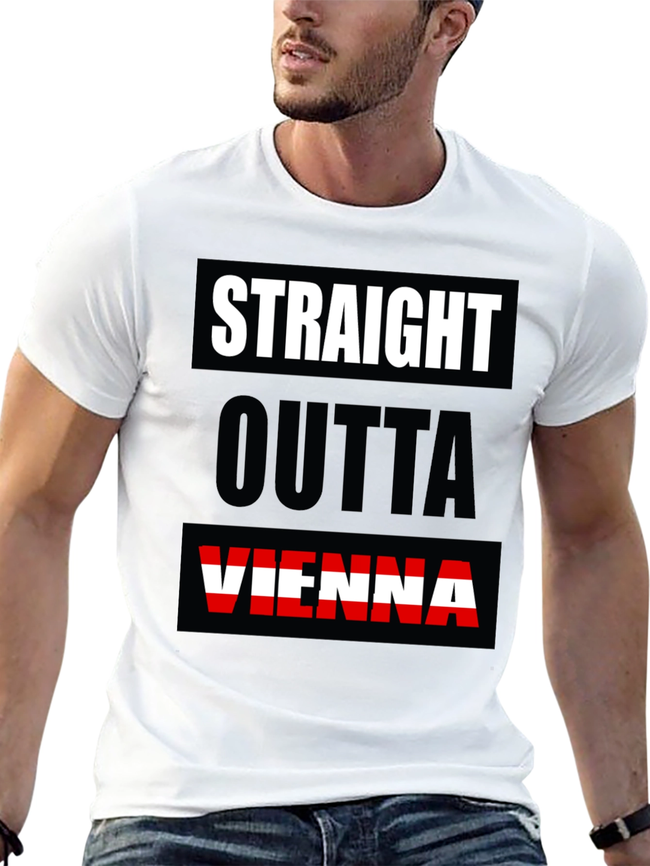 Straight Outta Vienna Black T-Shirt