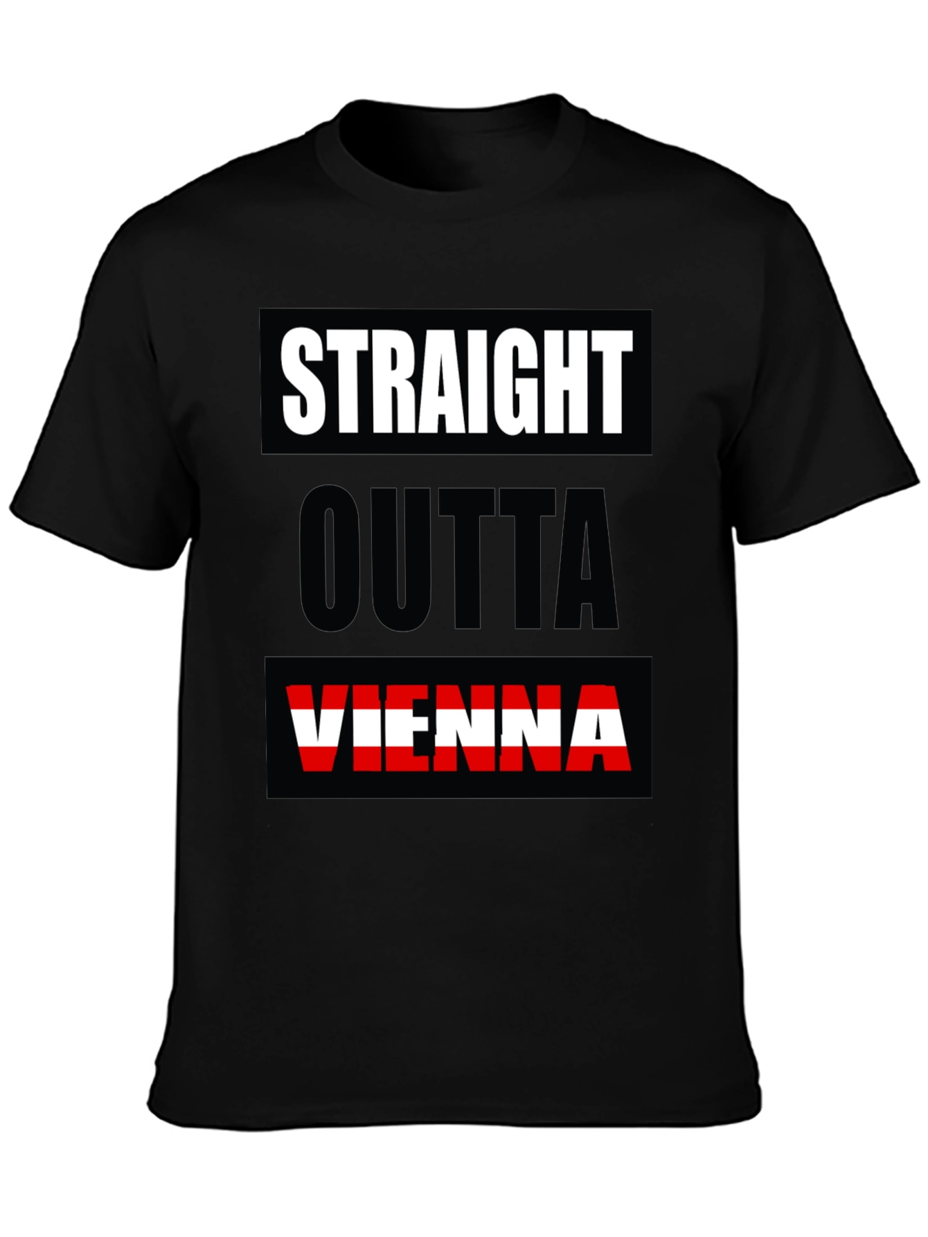 Straight Outta Vienna Black T-Shirt