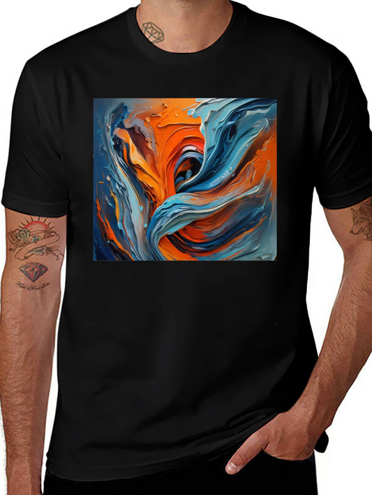 Abstract Art Tee - Vivid Graphic Print Shirt