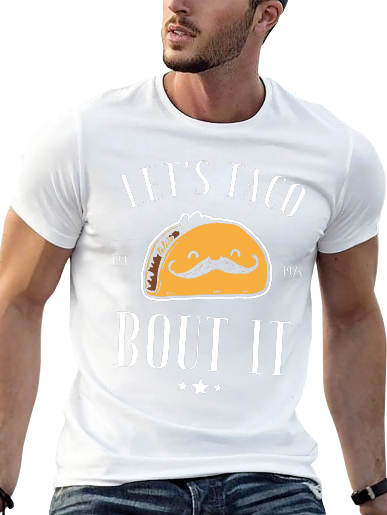 Lets Taco Bout It Black Graphic T-Shirt