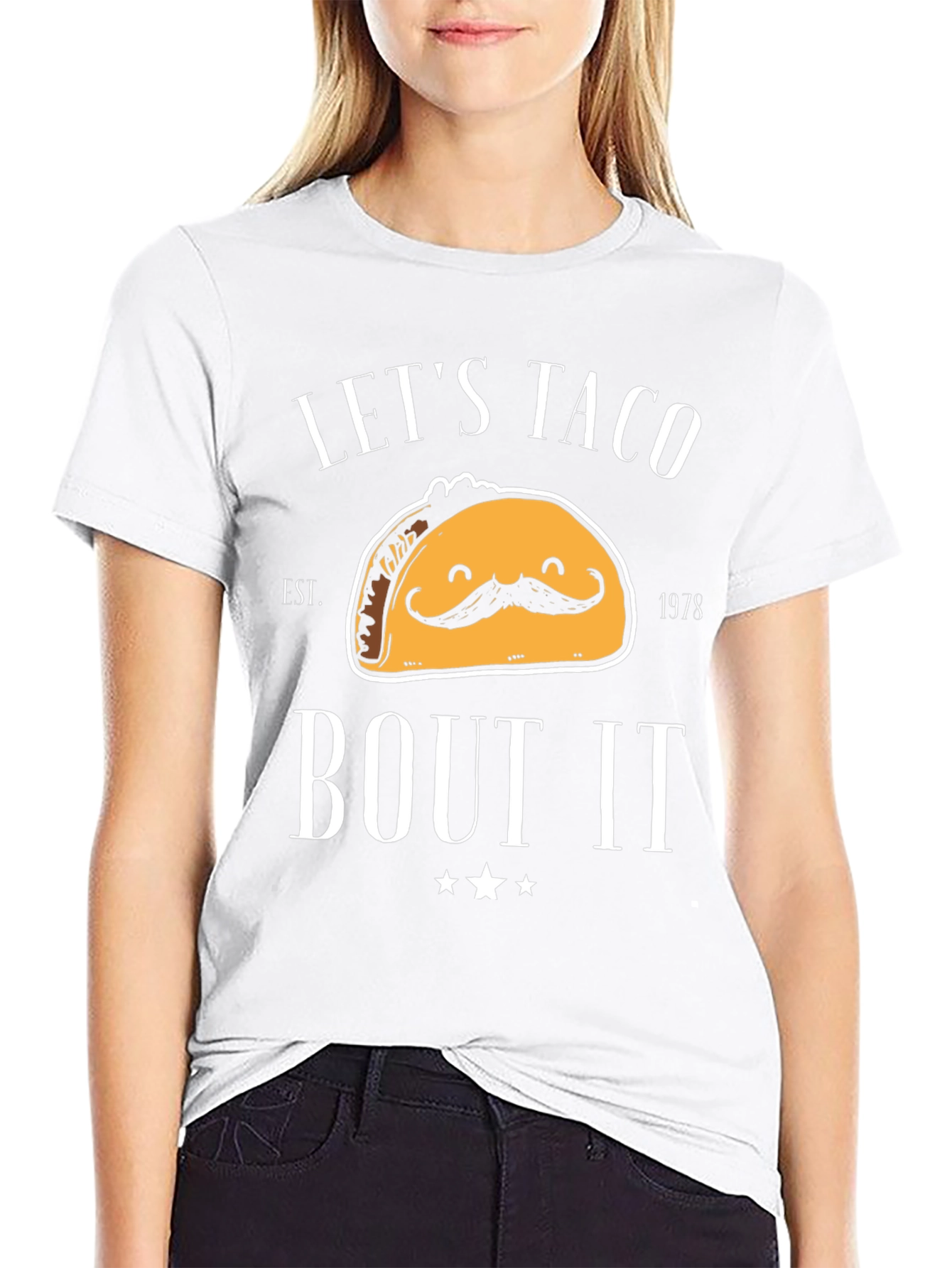 Lets Taco Bout It Black Graphic T-Shirt