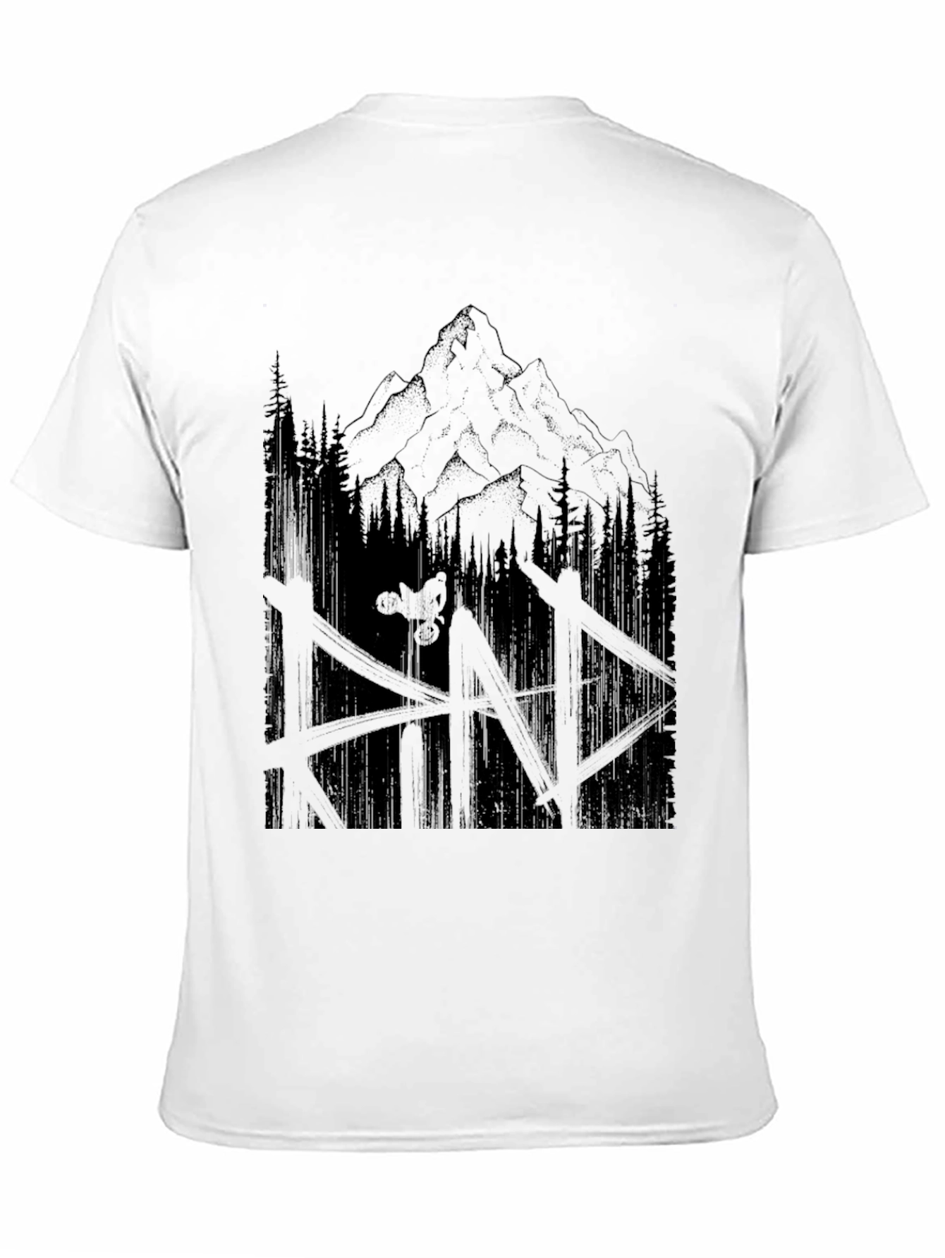 Mountain Biker Graphic Tee - Nature Adventure Shirt