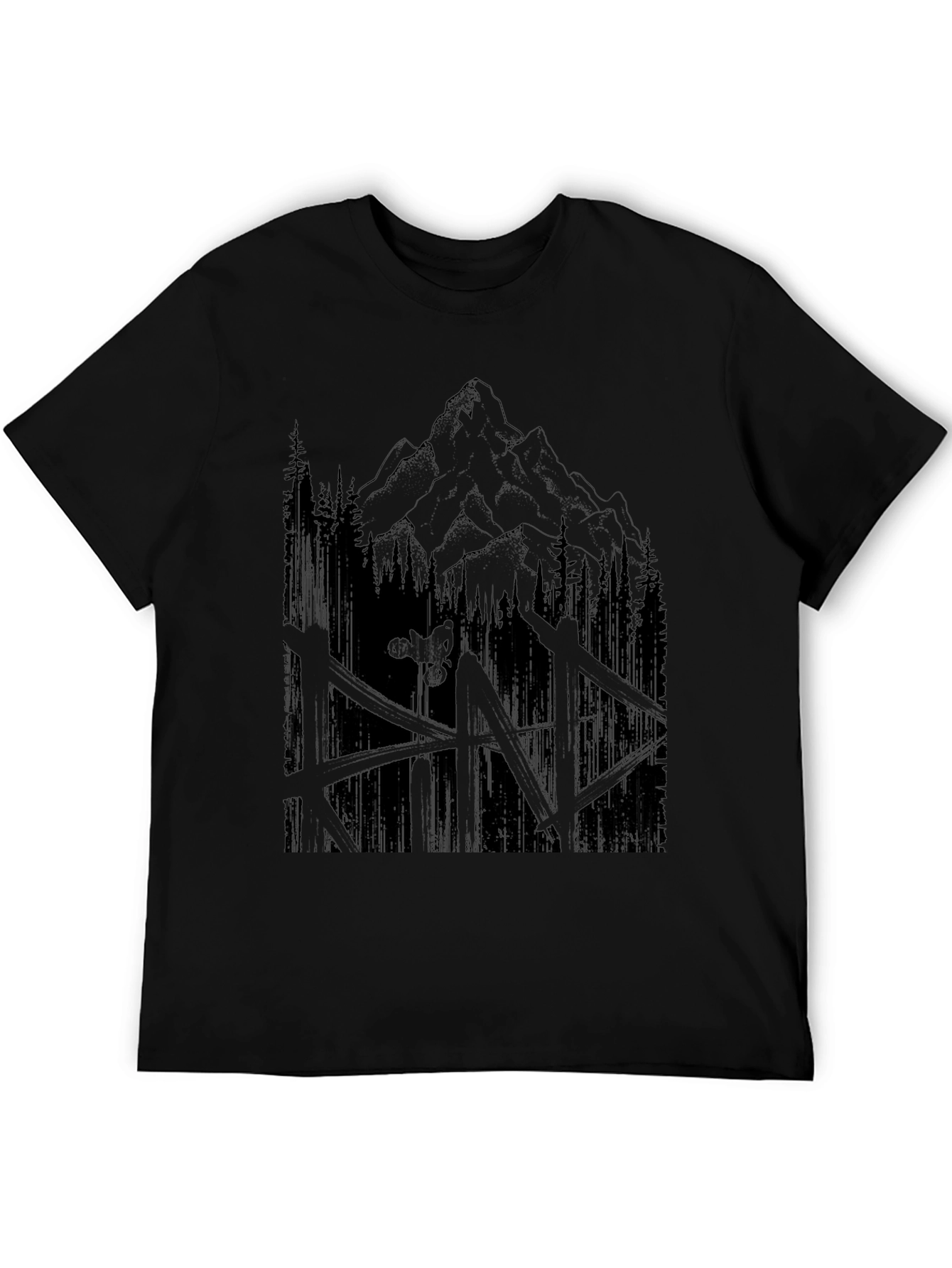 Mountain Biker Graphic Tee - Nature Adventure Shirt