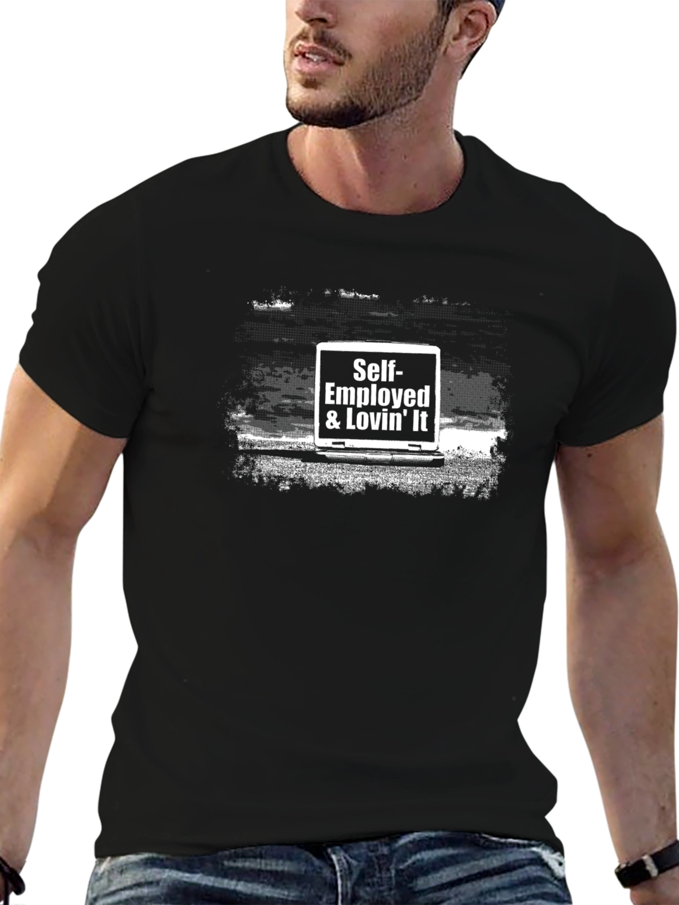 Self-Employed & Lovin It Graphic Tee - Black