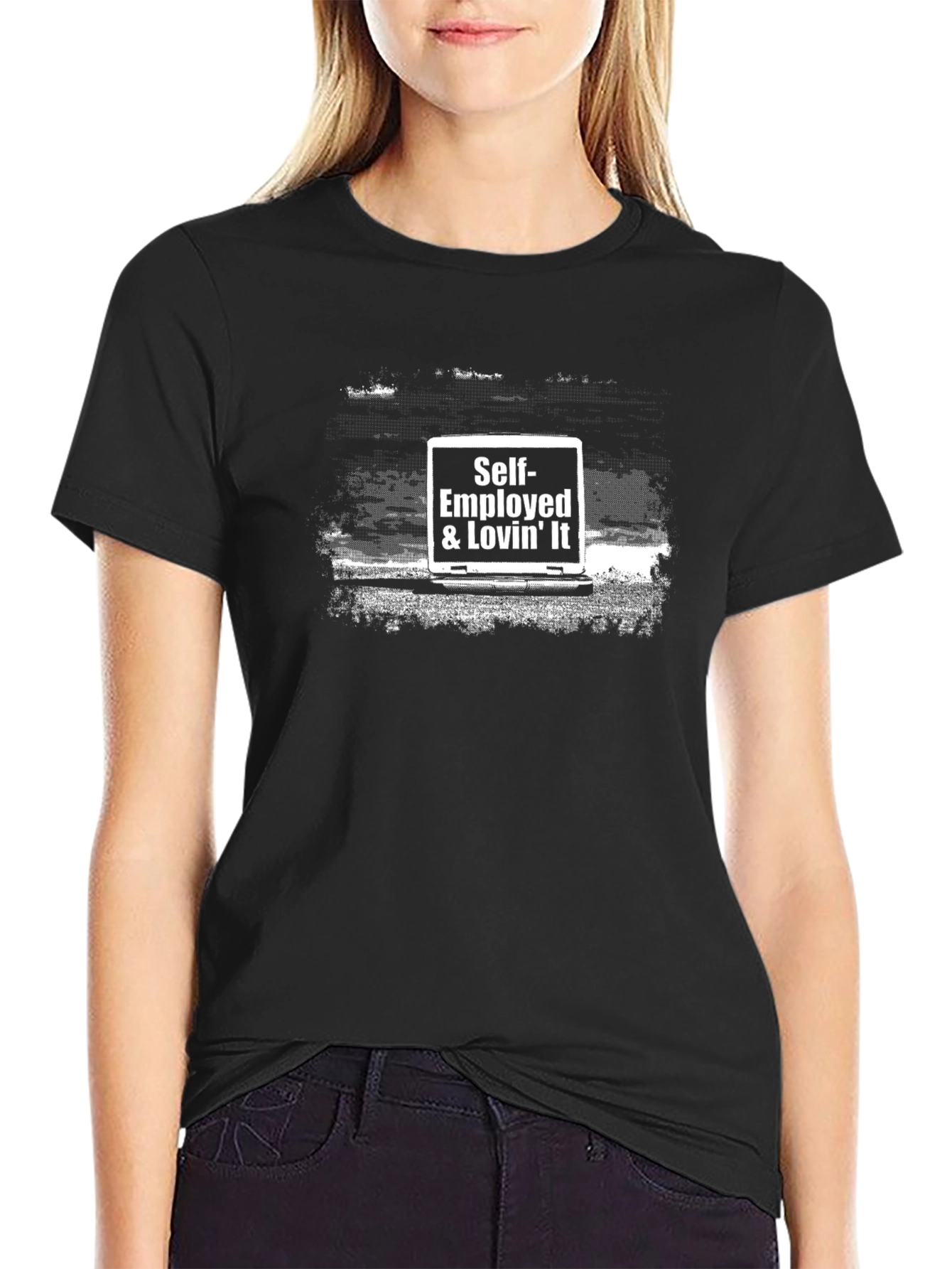 Self-Employed & Lovin It Graphic Tee - Black
