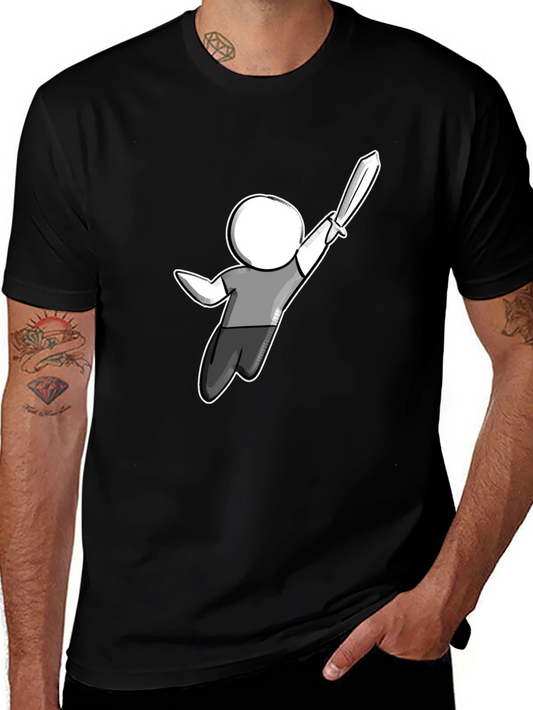 Graphic Tee - Stick Figure Sword