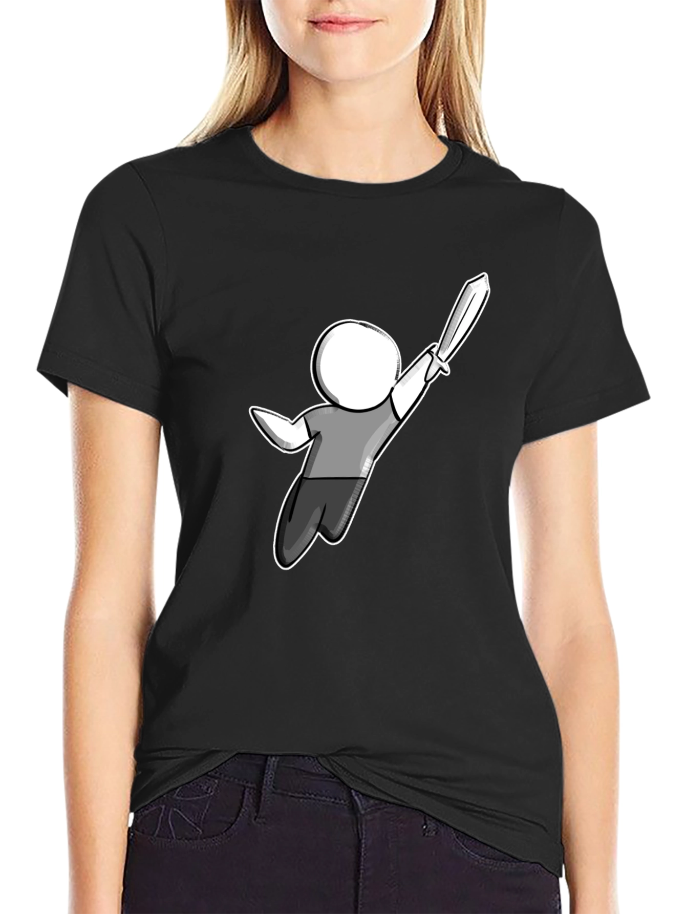 Graphic Tee - Stick Figure Sword