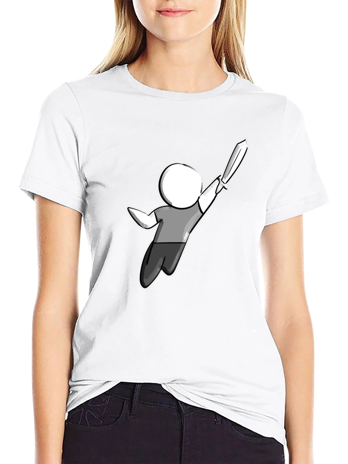 Graphic Tee - Stick Figure Sword