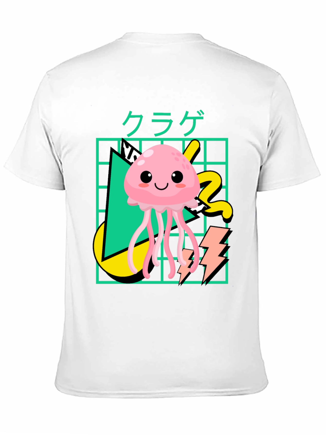 Kawaii Jellyfish Graphic Tee - Retro Style