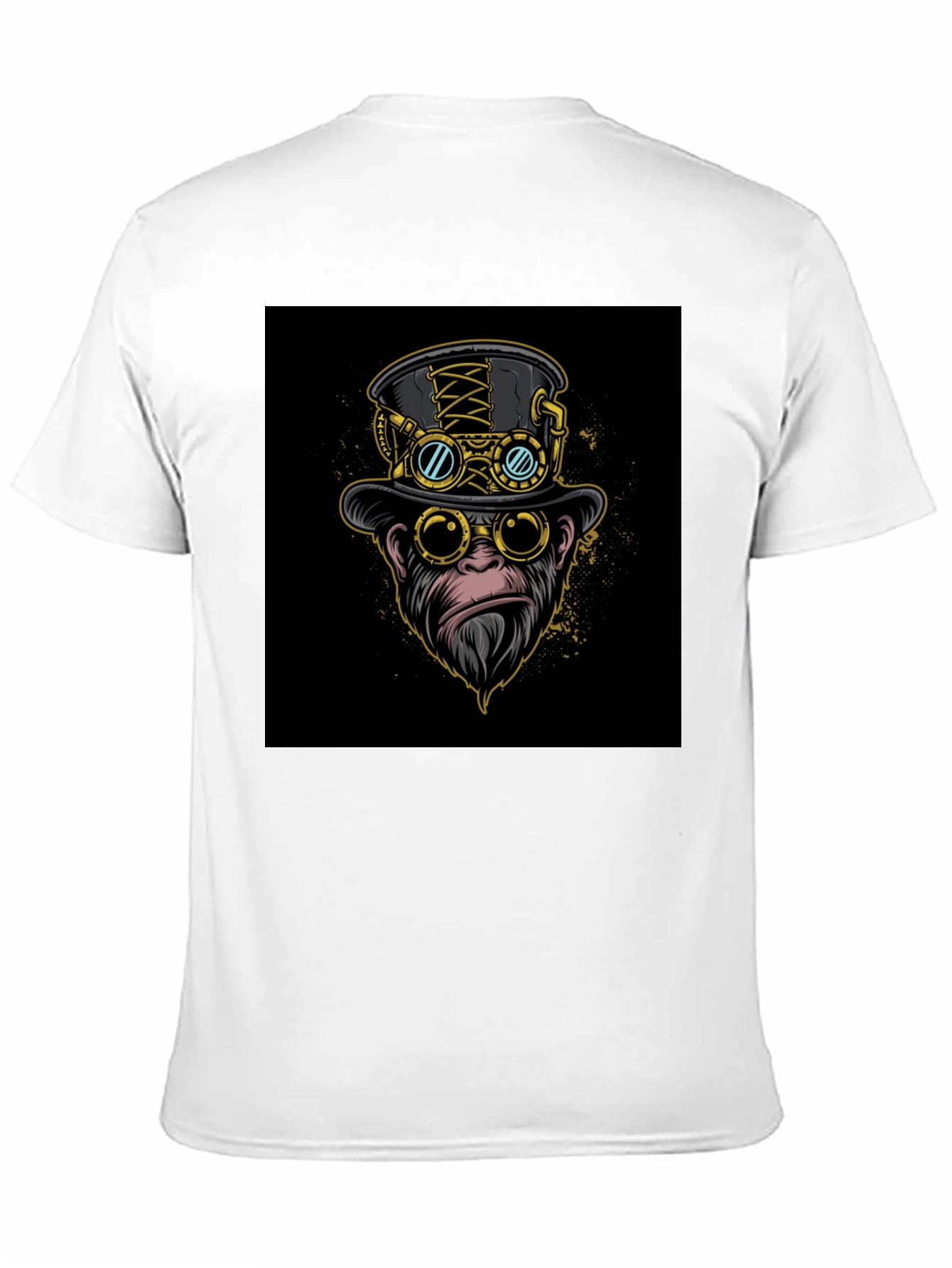 Steampunk Monkey Graphic Tee - Cool Ape Design