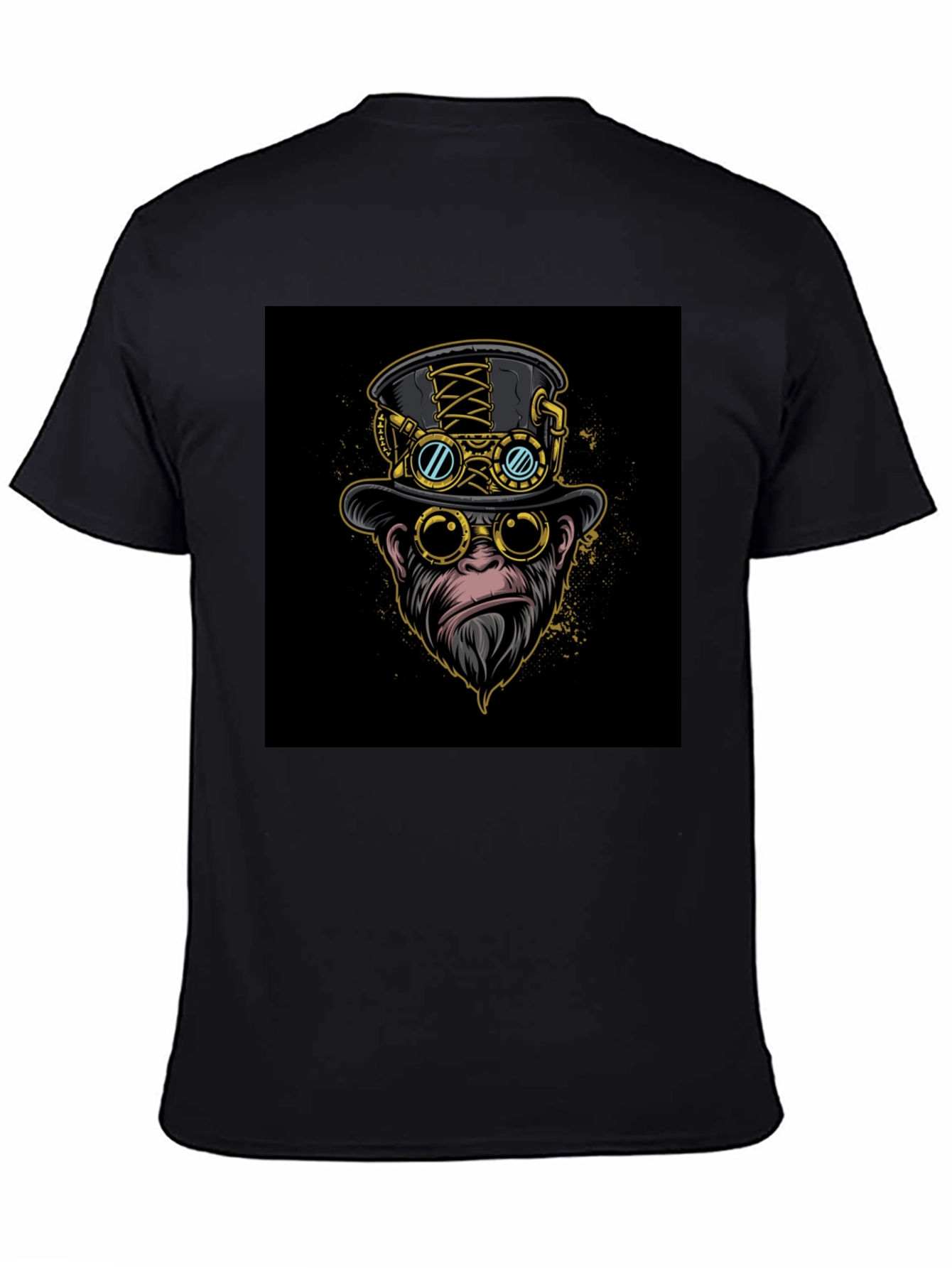 Steampunk Monkey Graphic Tee - Cool Ape Design