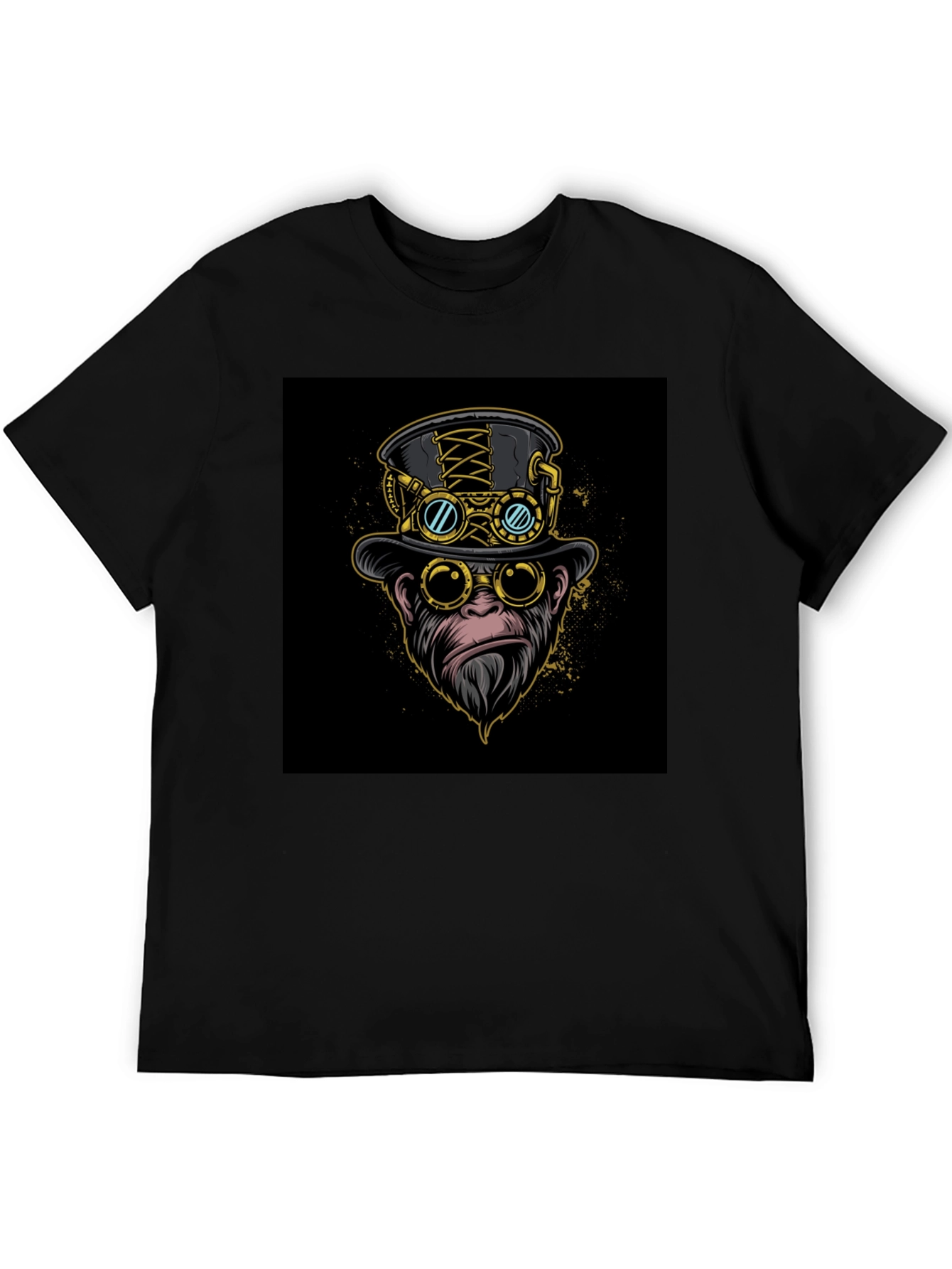 Steampunk Monkey Graphic Tee - Cool Ape Design