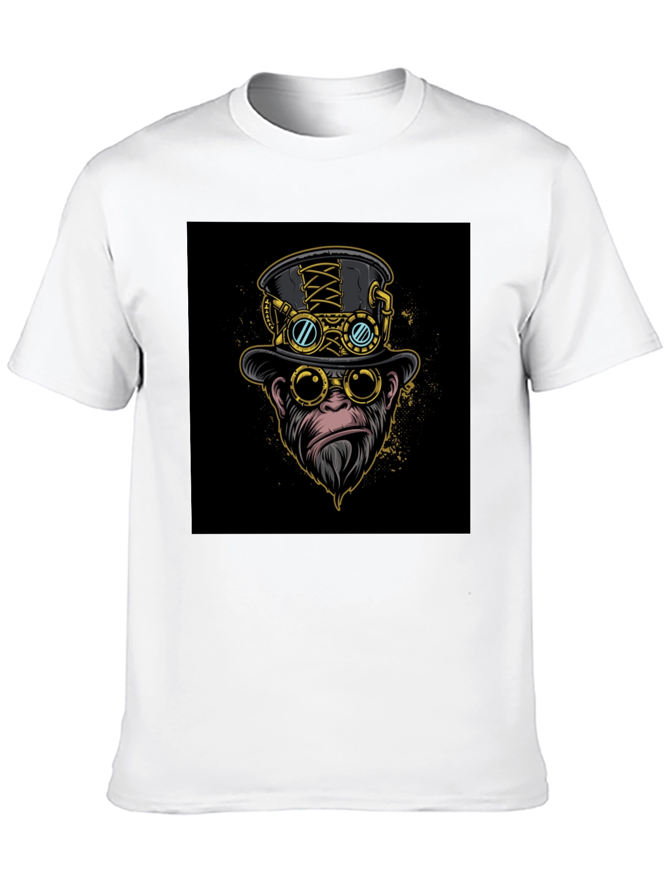 Steampunk Monkey Graphic Tee - Cool Ape Design
