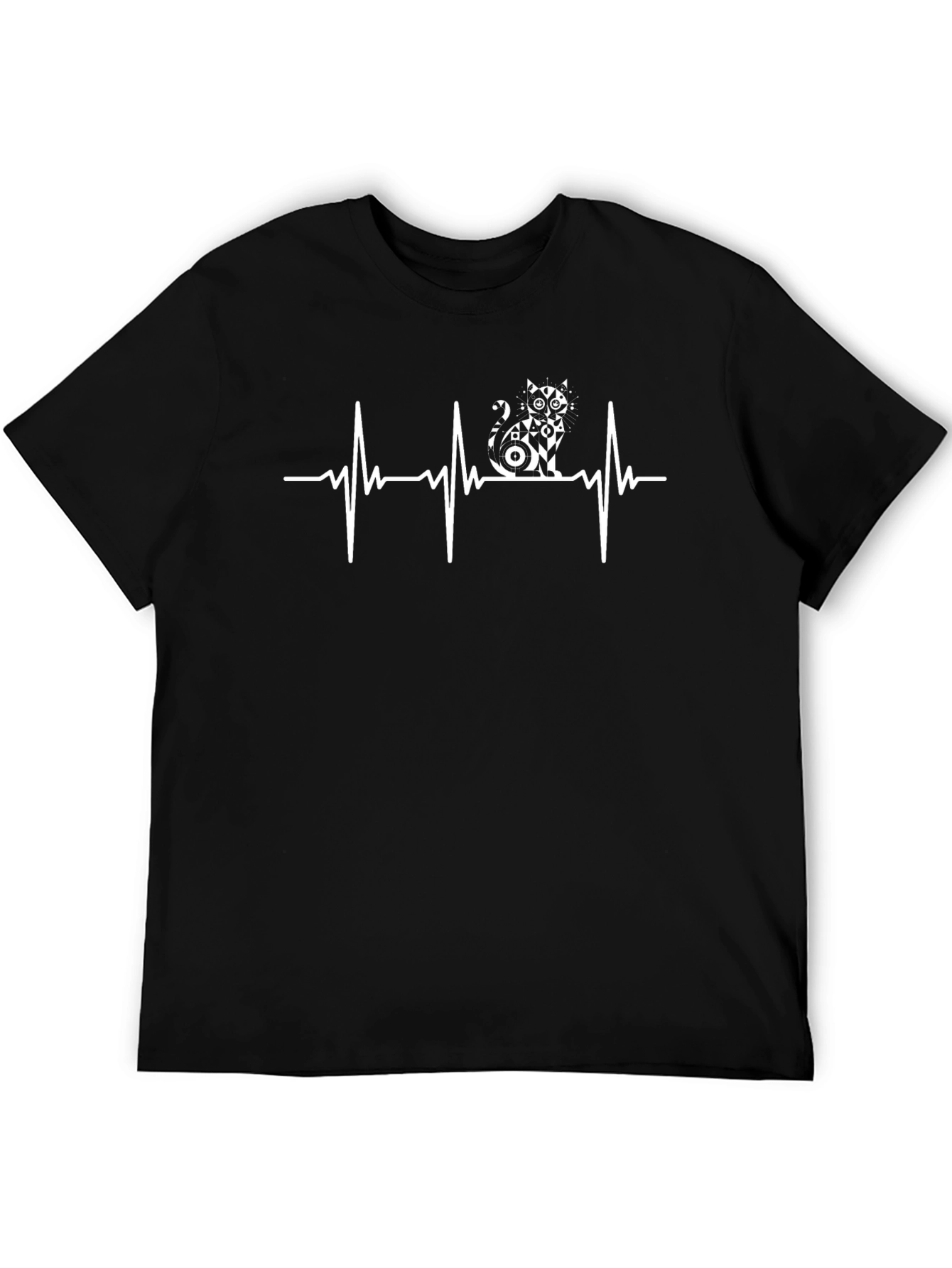 Cat Heartbeat T-Shirt - Purrfect for Cat Lovers!