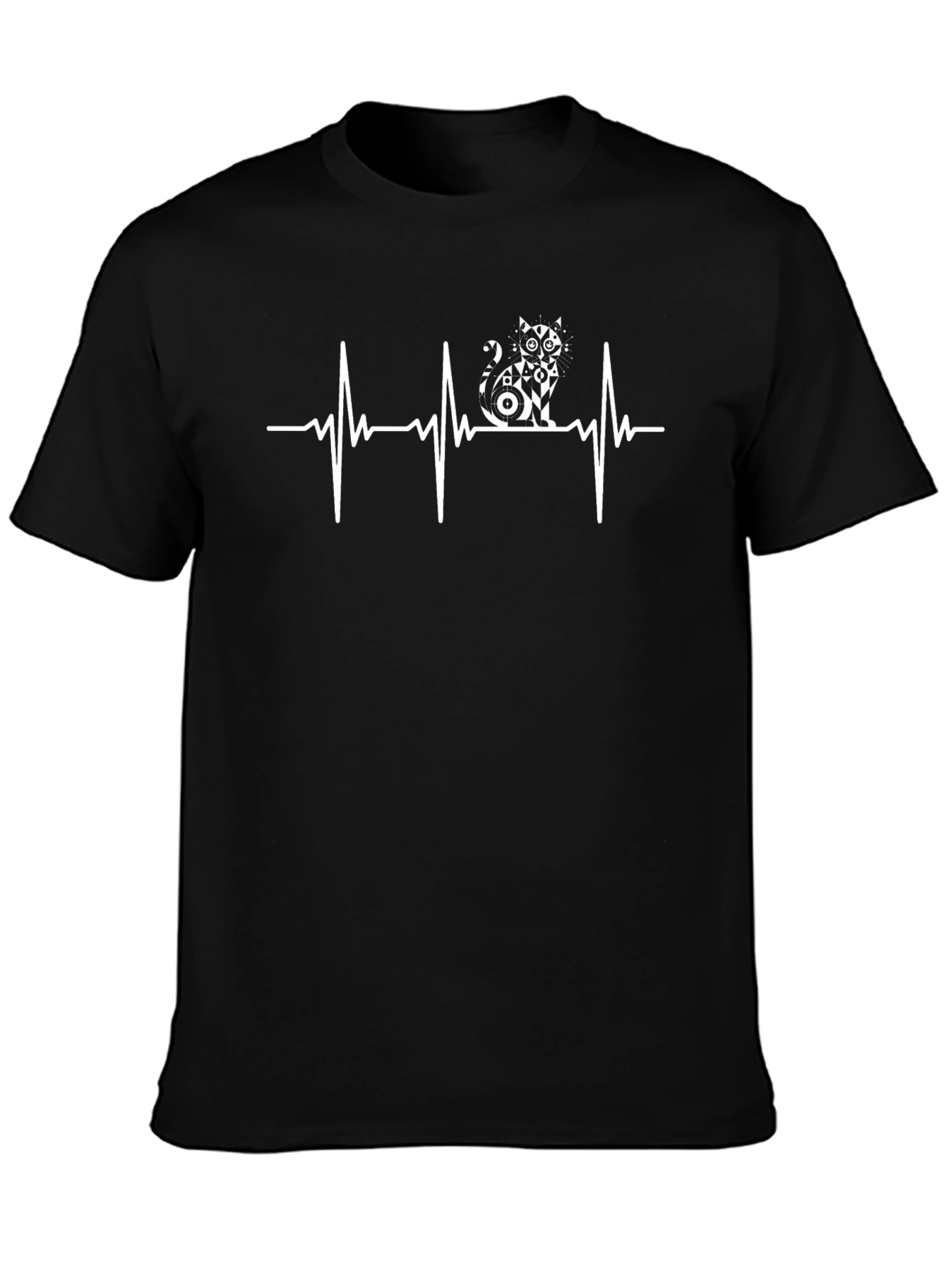 Cat Heartbeat T-Shirt - Purrfect for Cat Lovers!