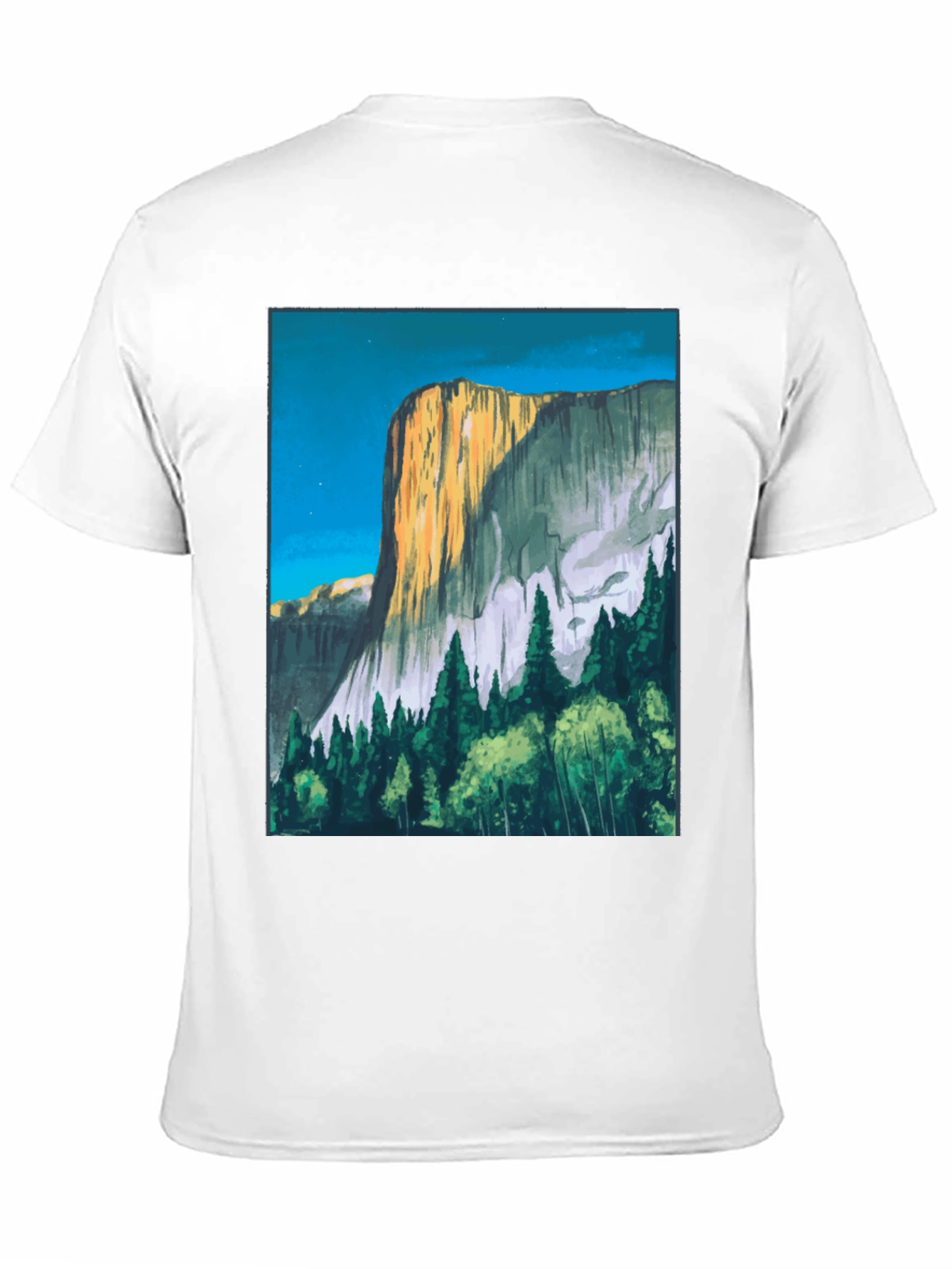 Mountain Vista Graphic Tee - Black Cotton T-Shirt